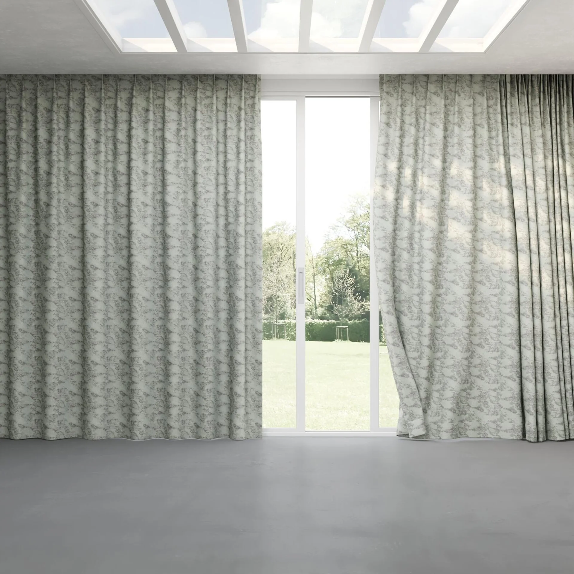 Full view of Lipova Dove, pinch pleat