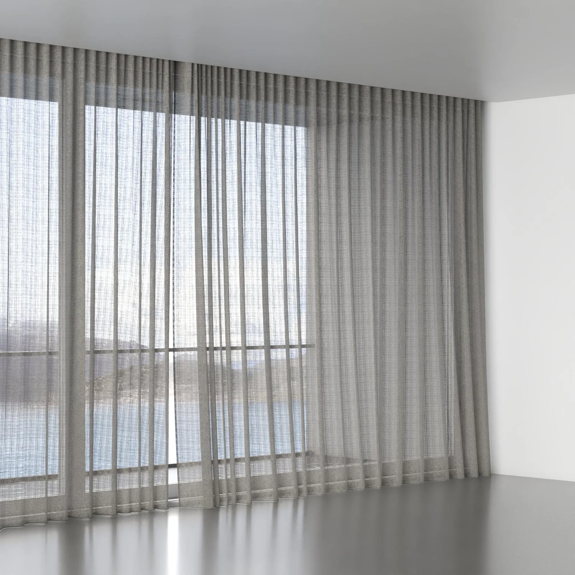 Full view of Scandinese Tobacco, wave pleat