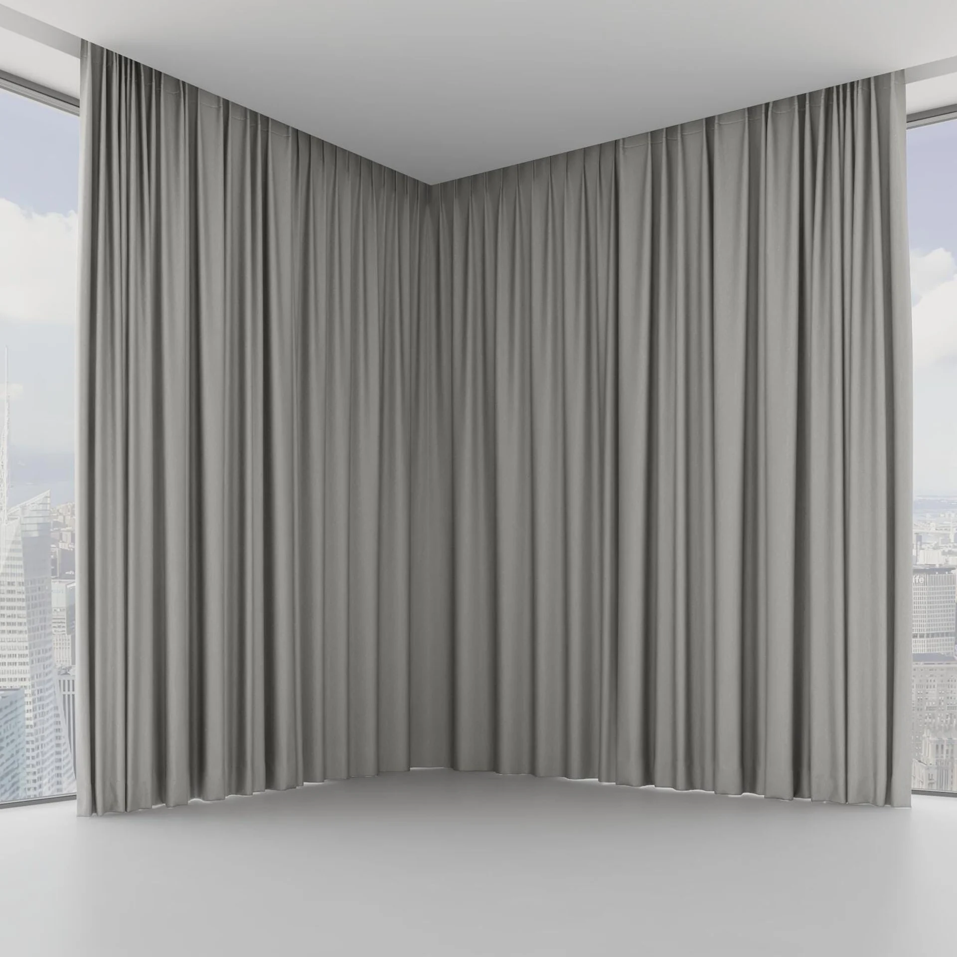 Front view of Infinite Birch, on hidden rail