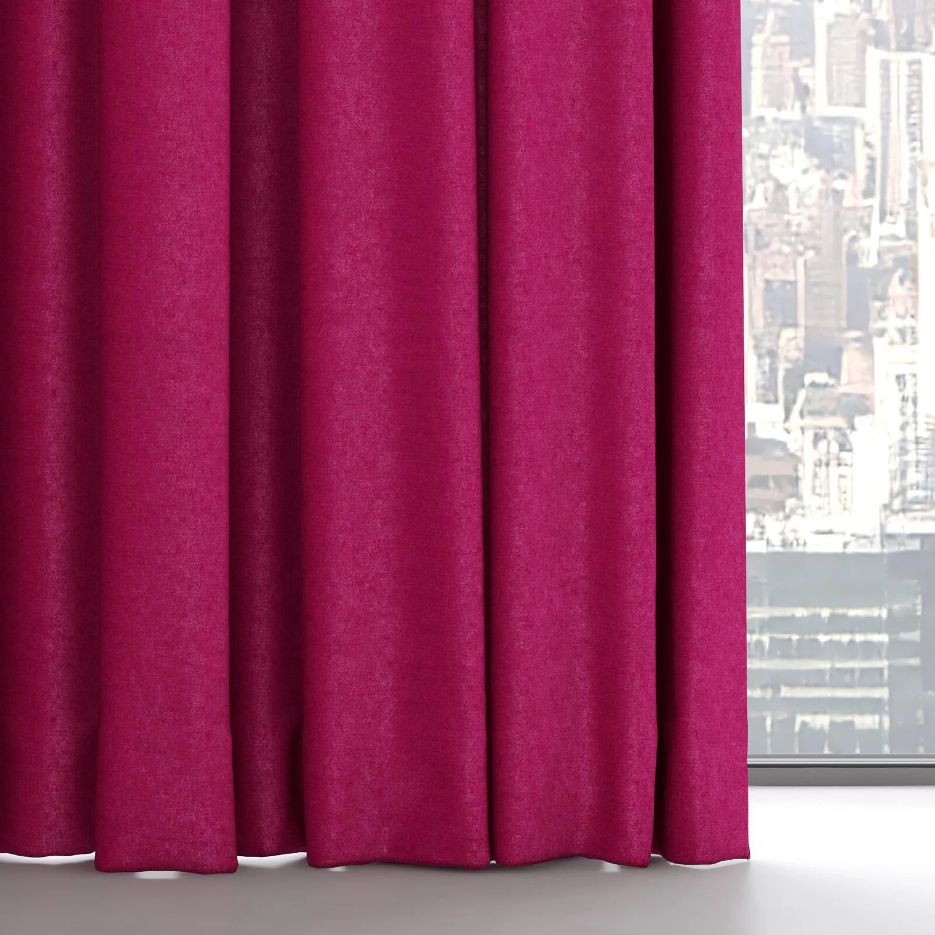 Bottom view of Drama Fuchsia, on hidden rail