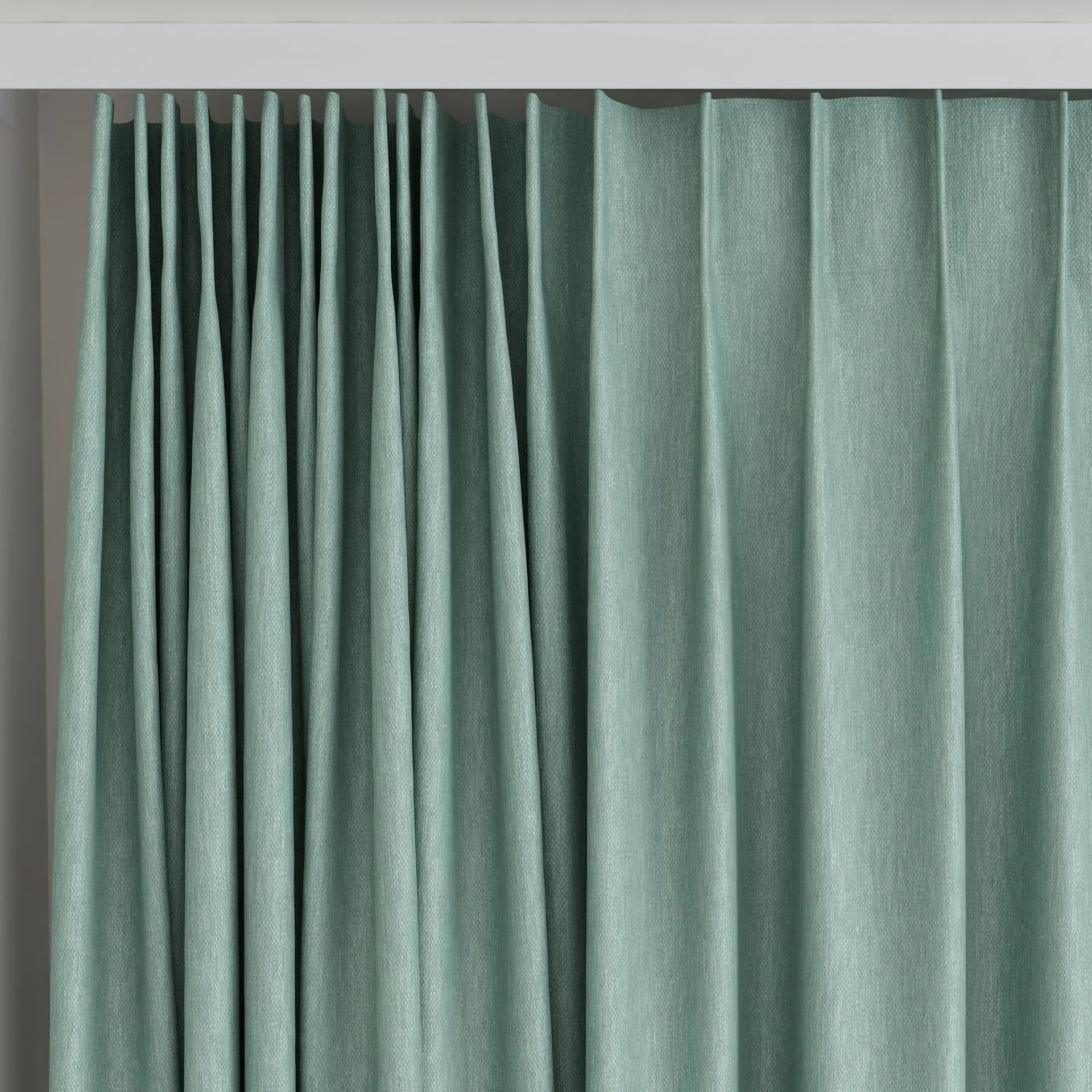 Top view of Cordoba Pine, on curtain rail