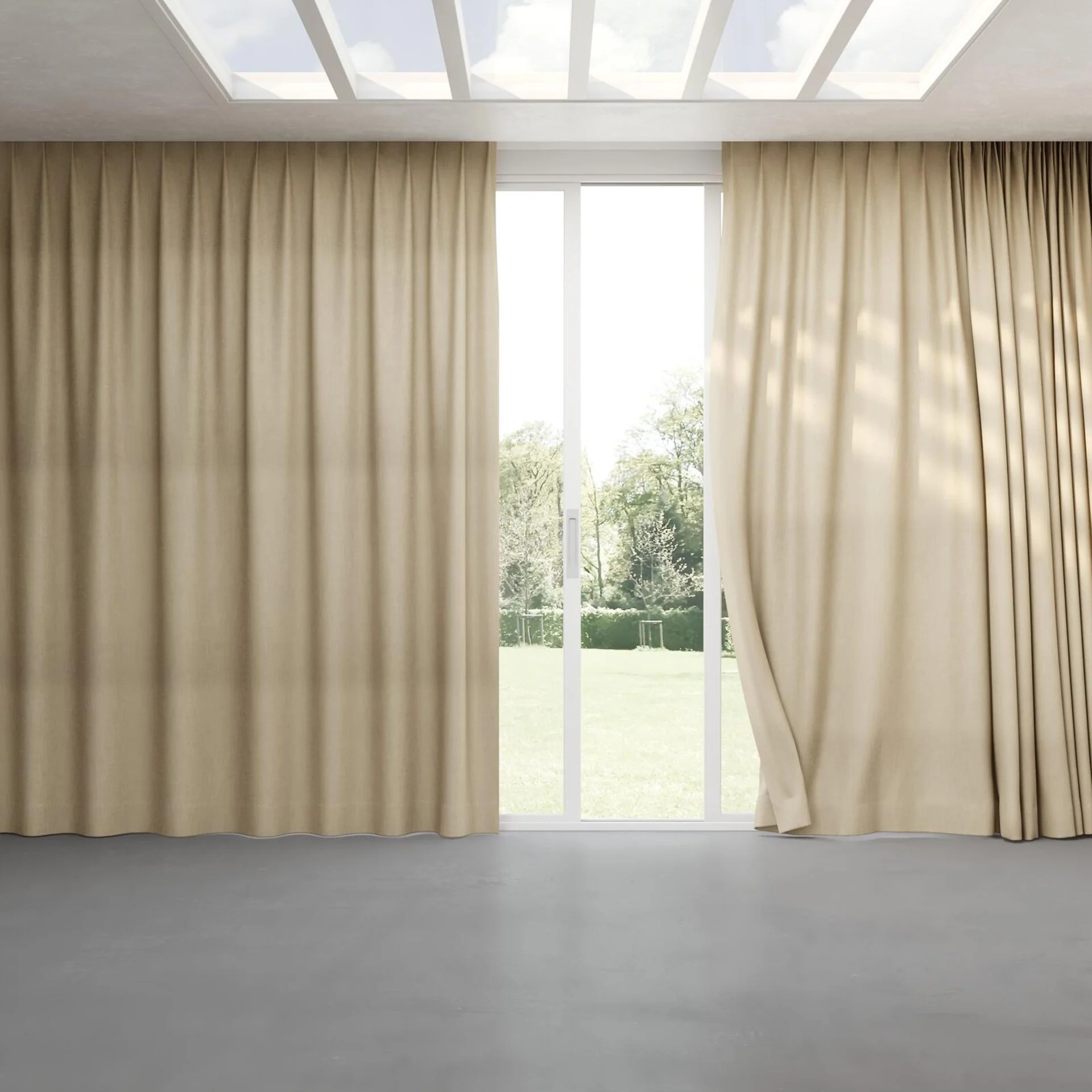 Full view of Lexicon Stone, pinch pleat