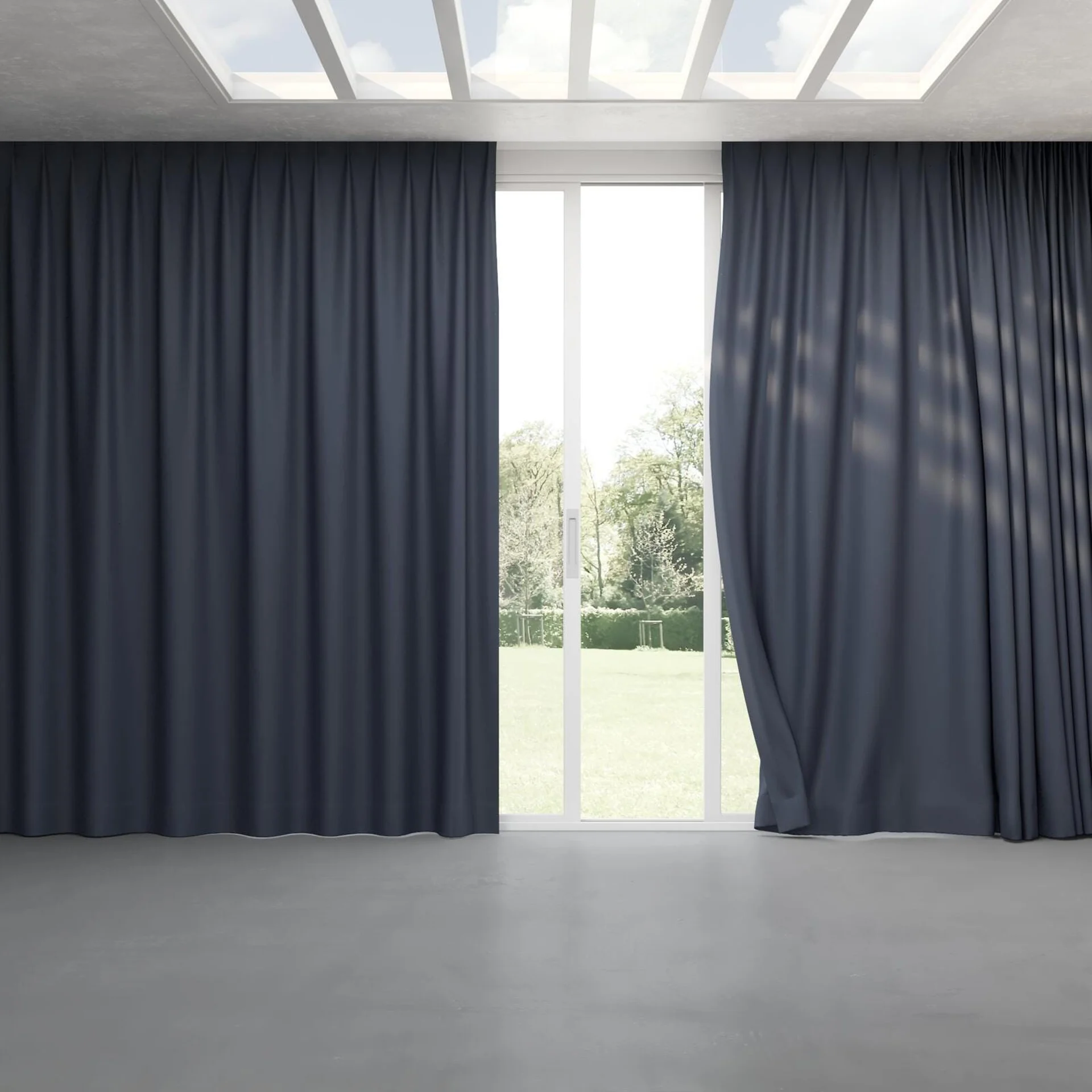 Full view of Duede Night, pinch pleat