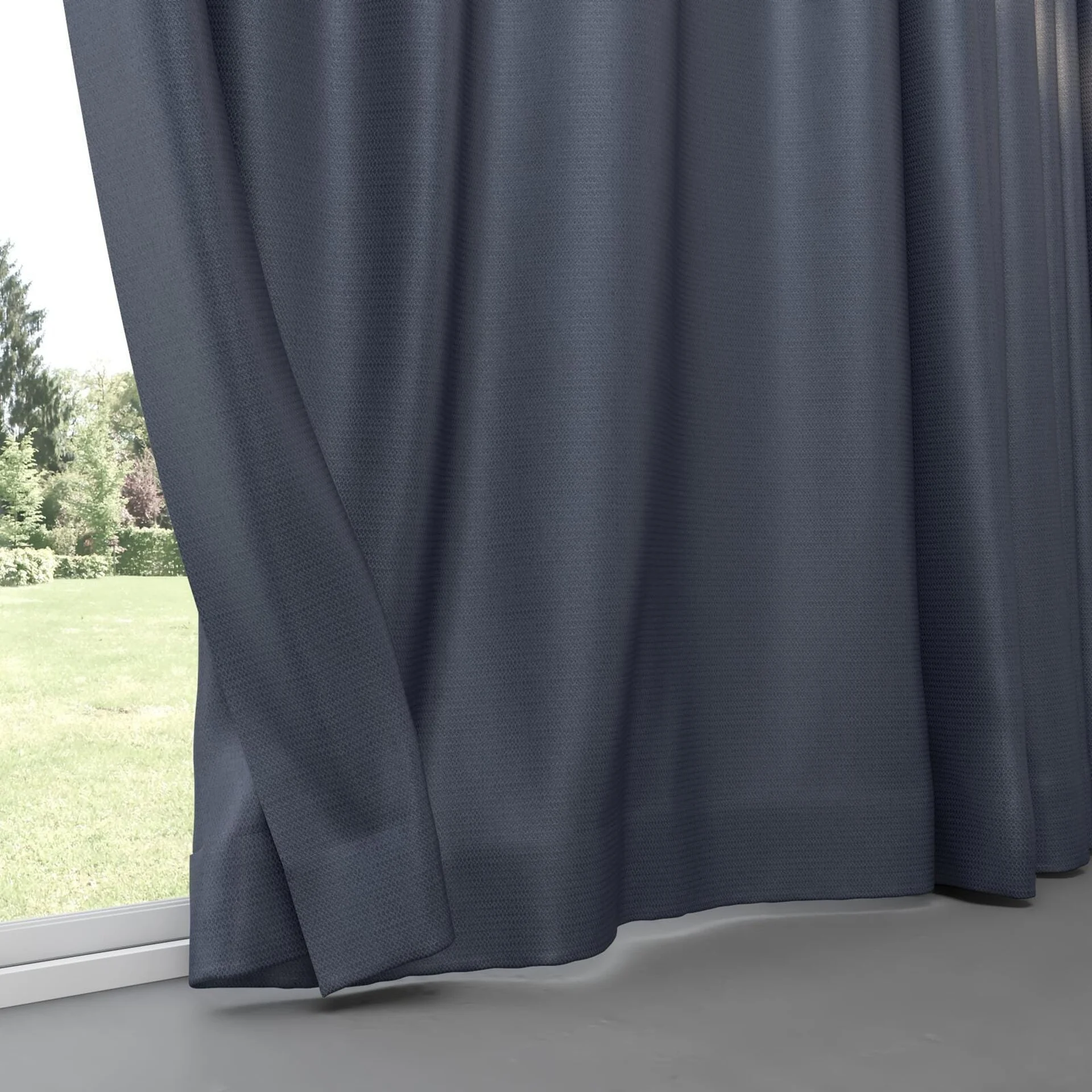 Bottom view of Kennedy II Blackout Midnight, pinch pleat