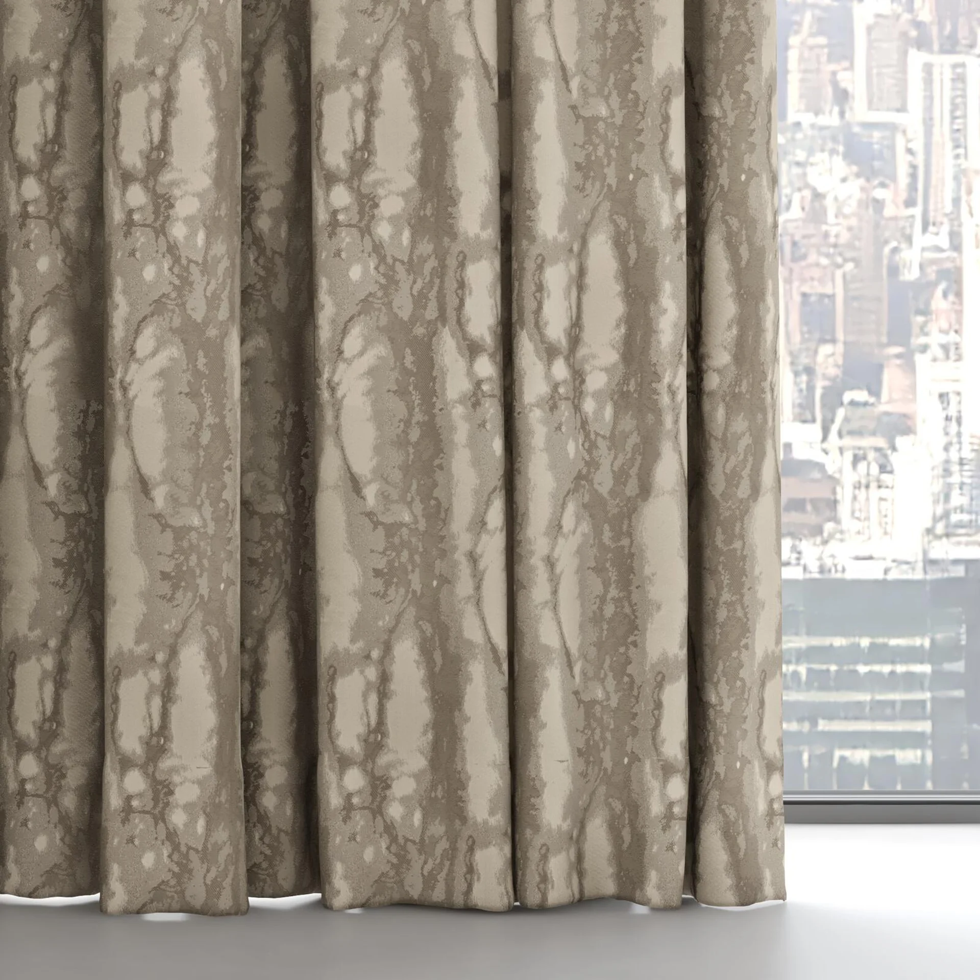 Bottom view of Anthology Taupe, on hidden rail