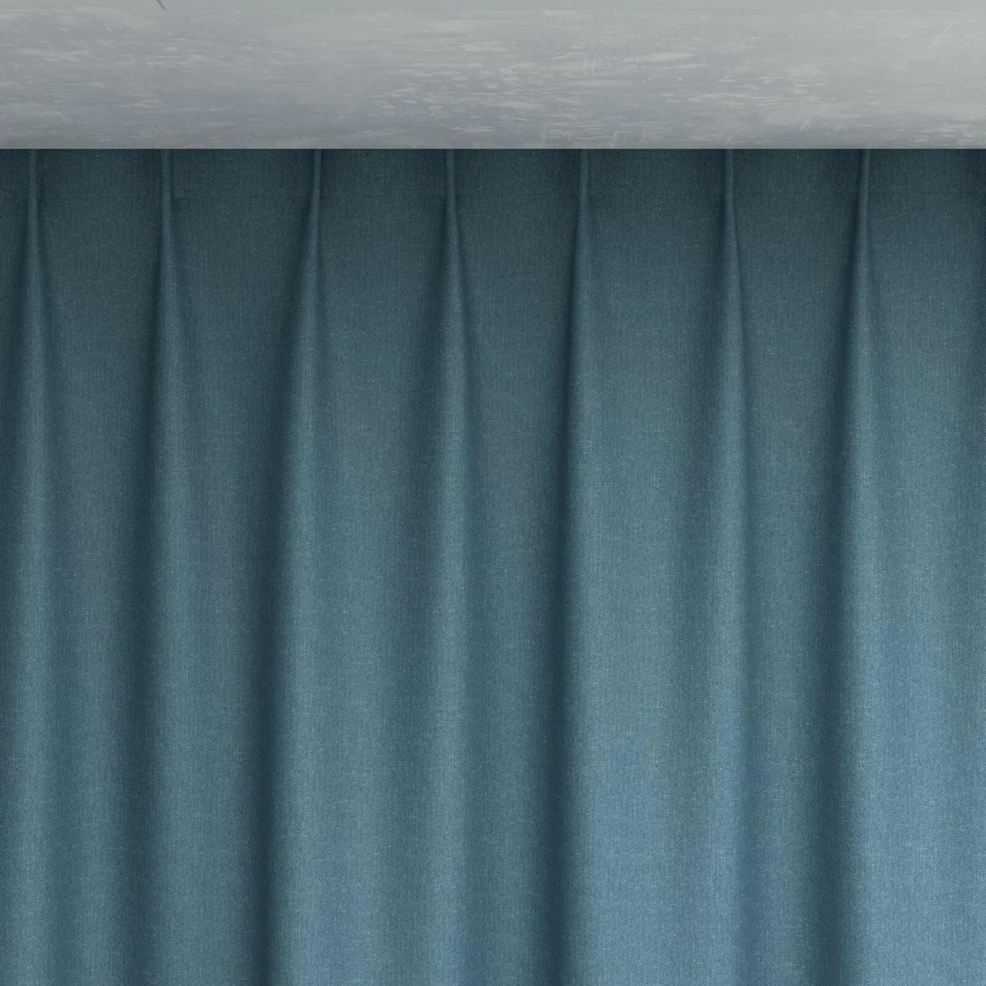 Top view of Excel Bluebell, pinch pleat