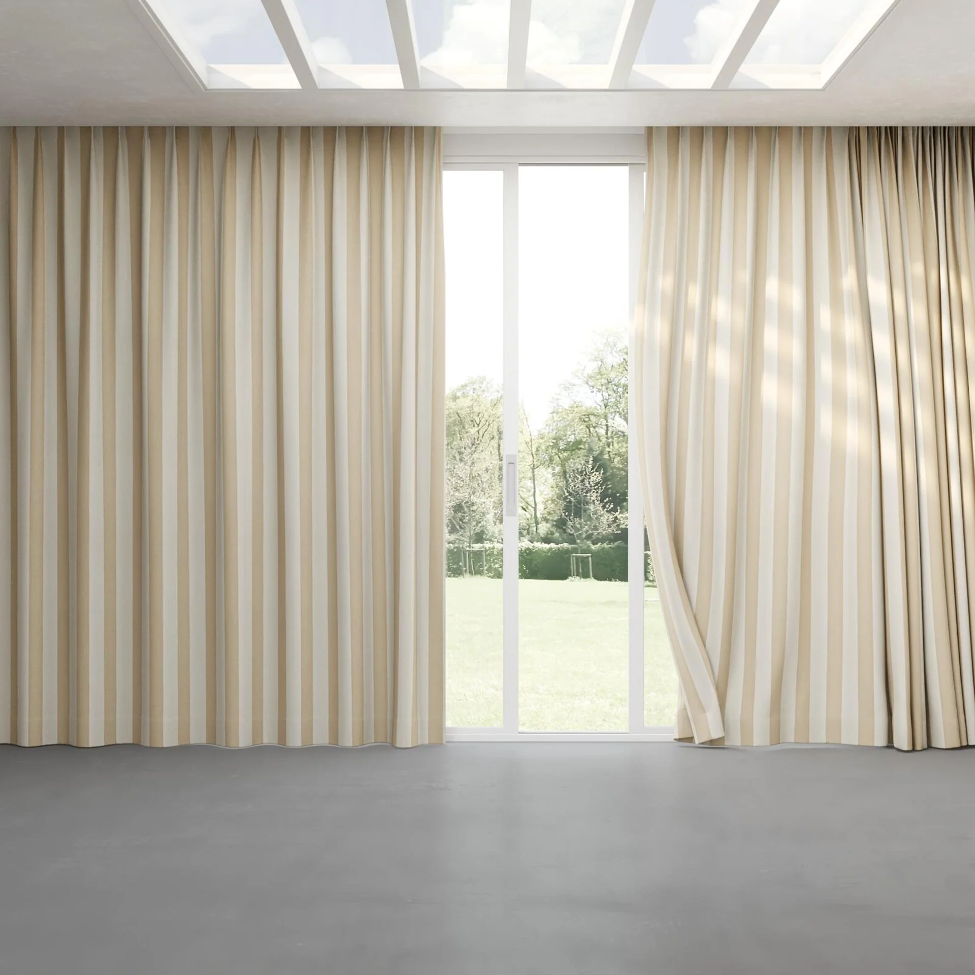 Full view of Nexus Dune, pinch pleat
