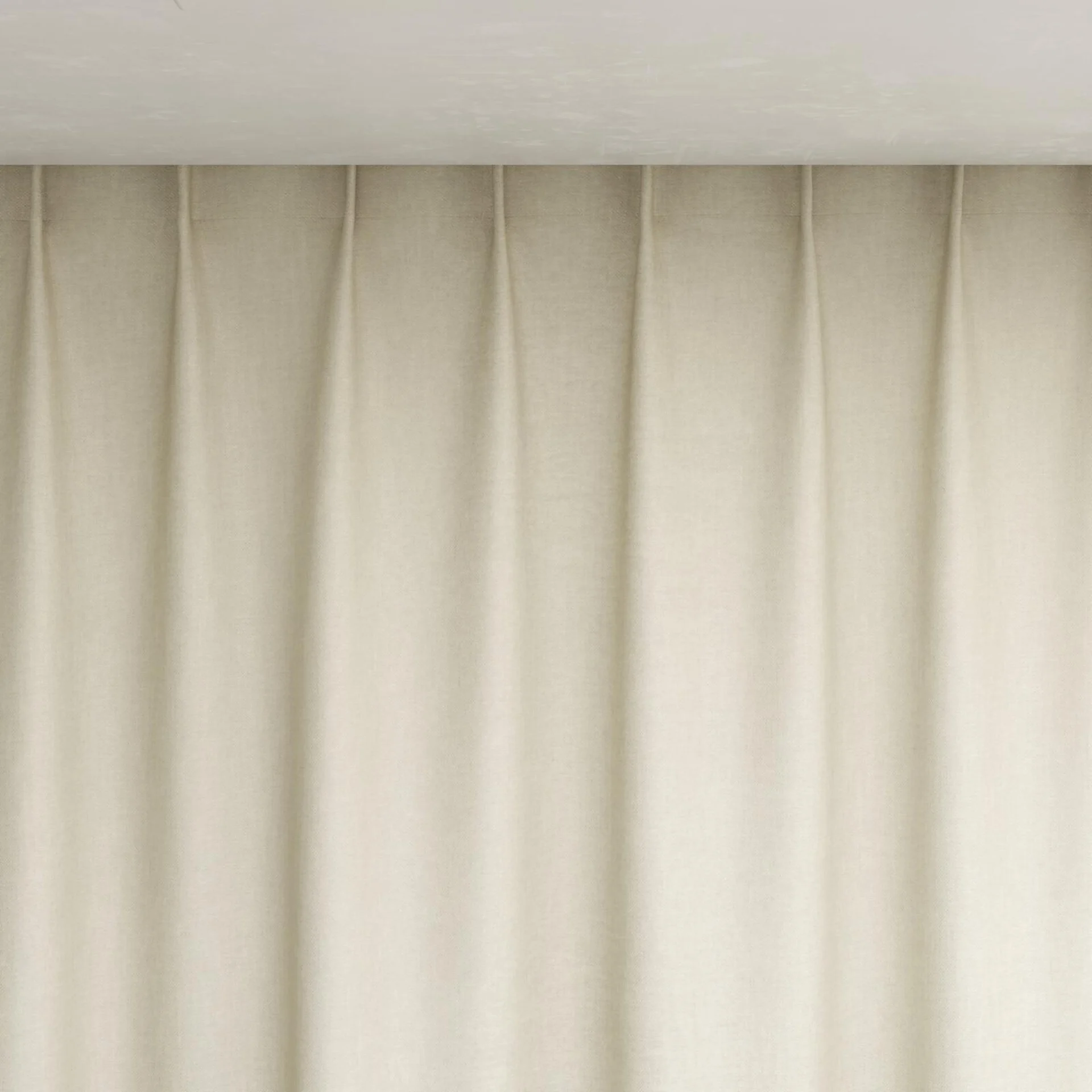 Top view of Bronco Ivory, pinch pleat