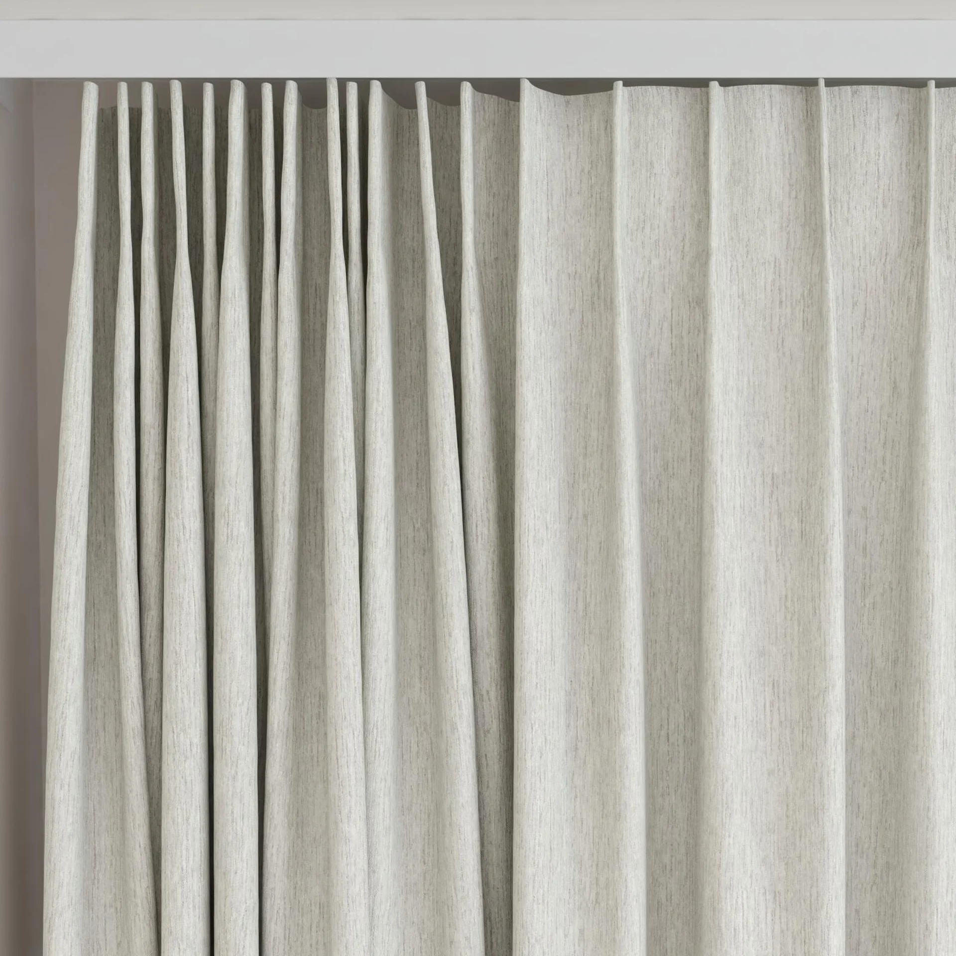 Top view of Corona Nougat, on curtain rail