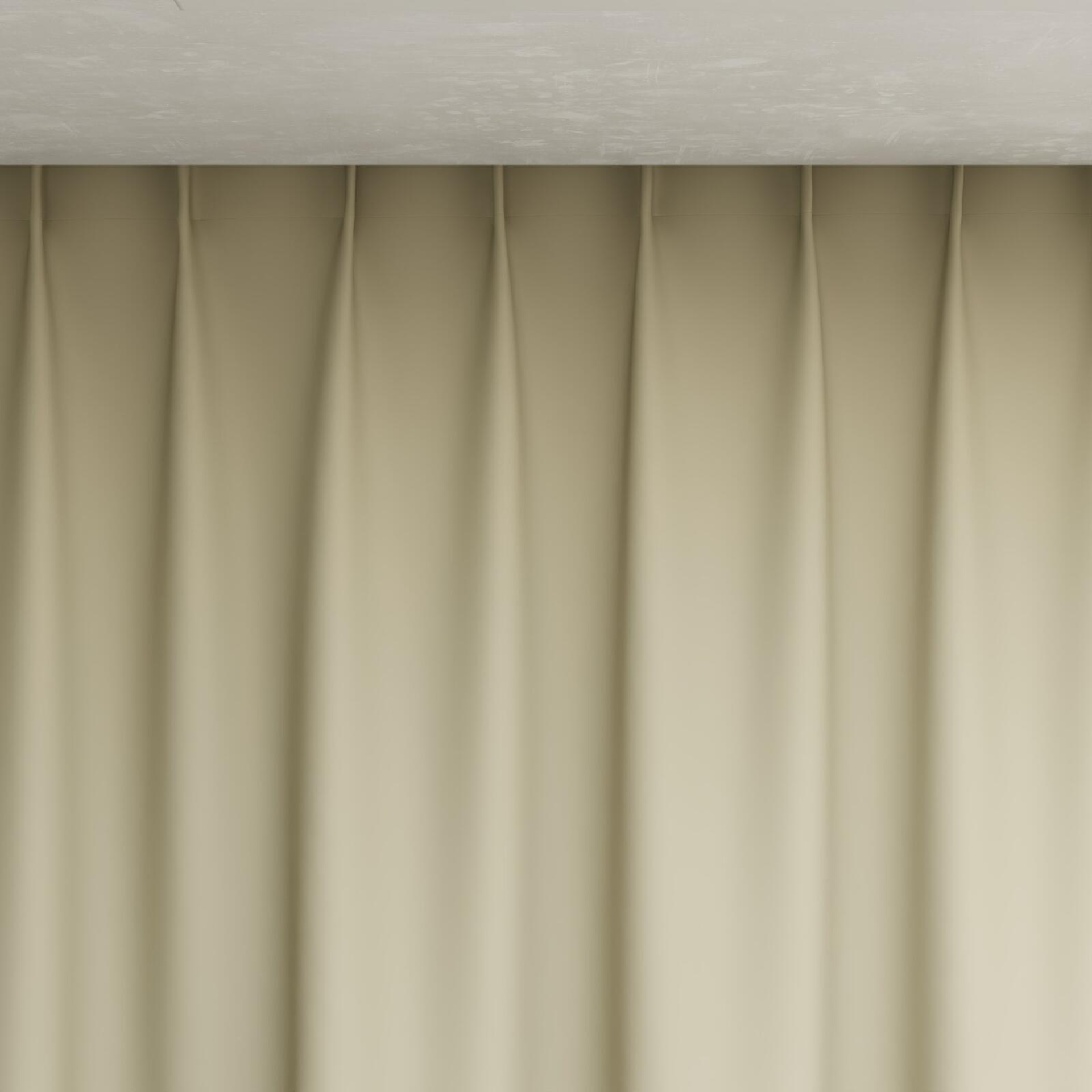 Top view of Ultra Dim Dune, pinch pleat