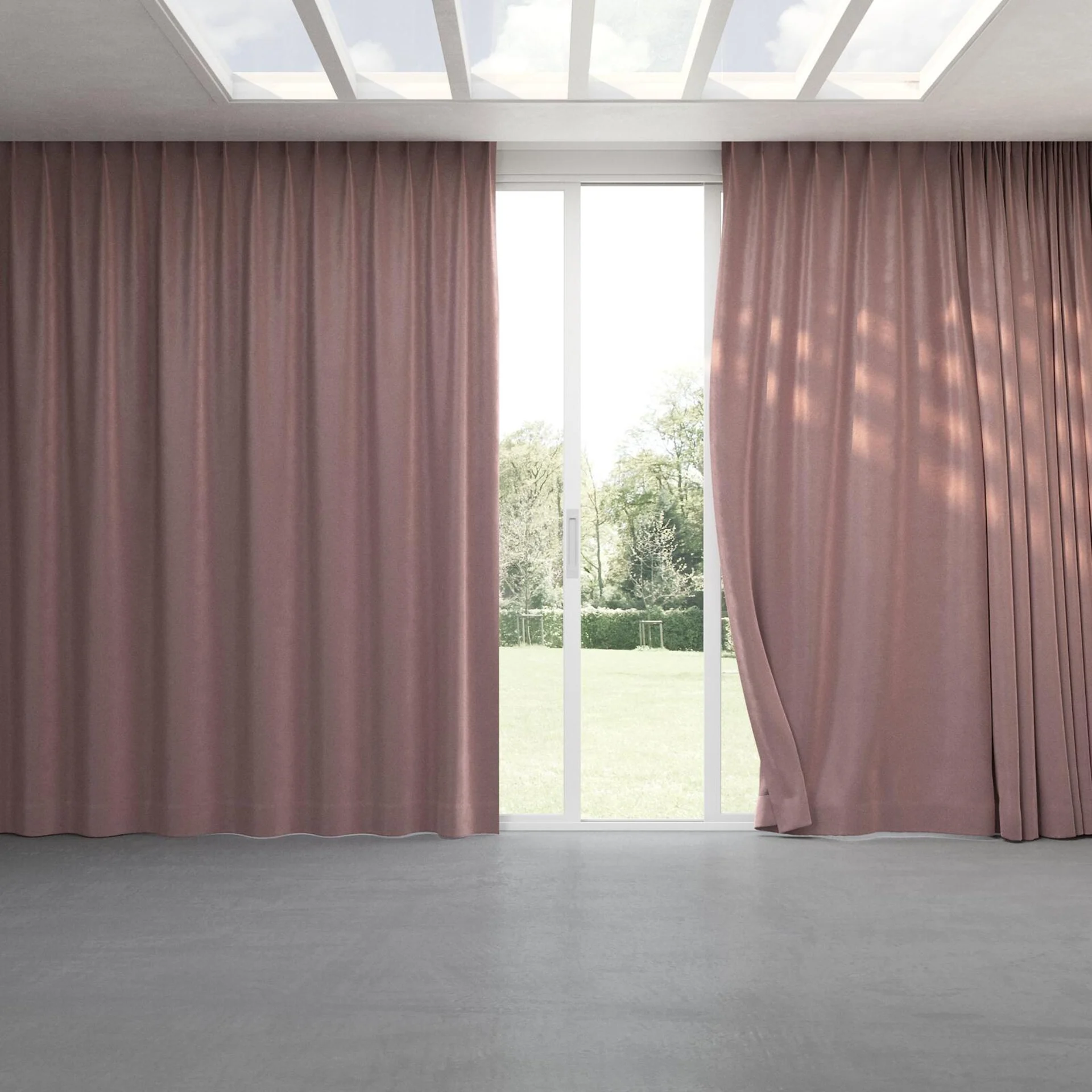 Full view of Velvelux Parma, pinch pleat