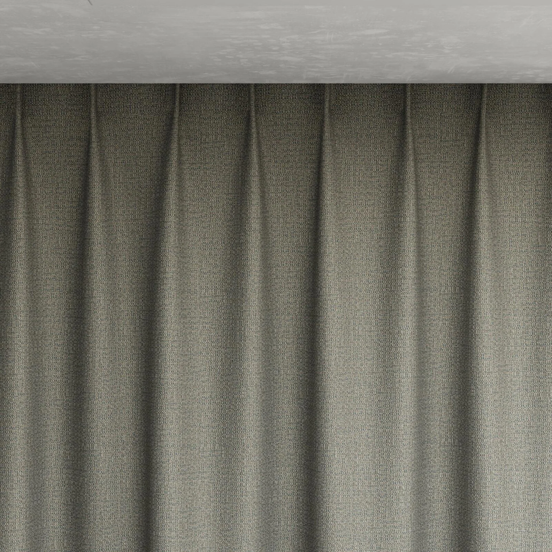 Top view of Saturn Mineral, pinch pleat