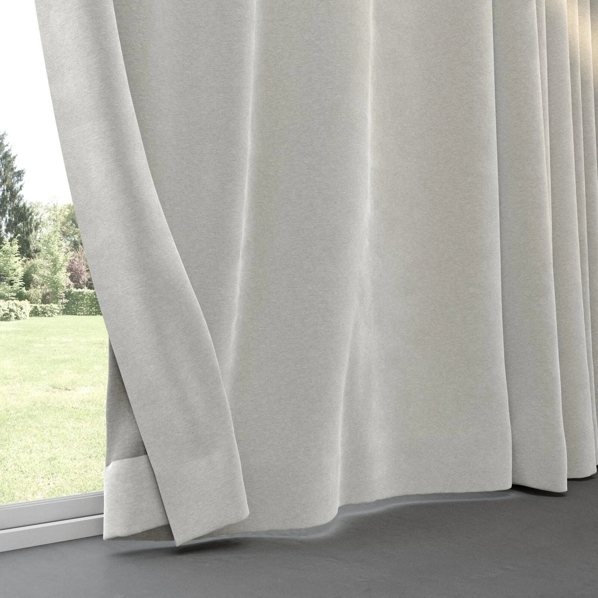 Bottom view of Geneva Limestone, pinch pleat