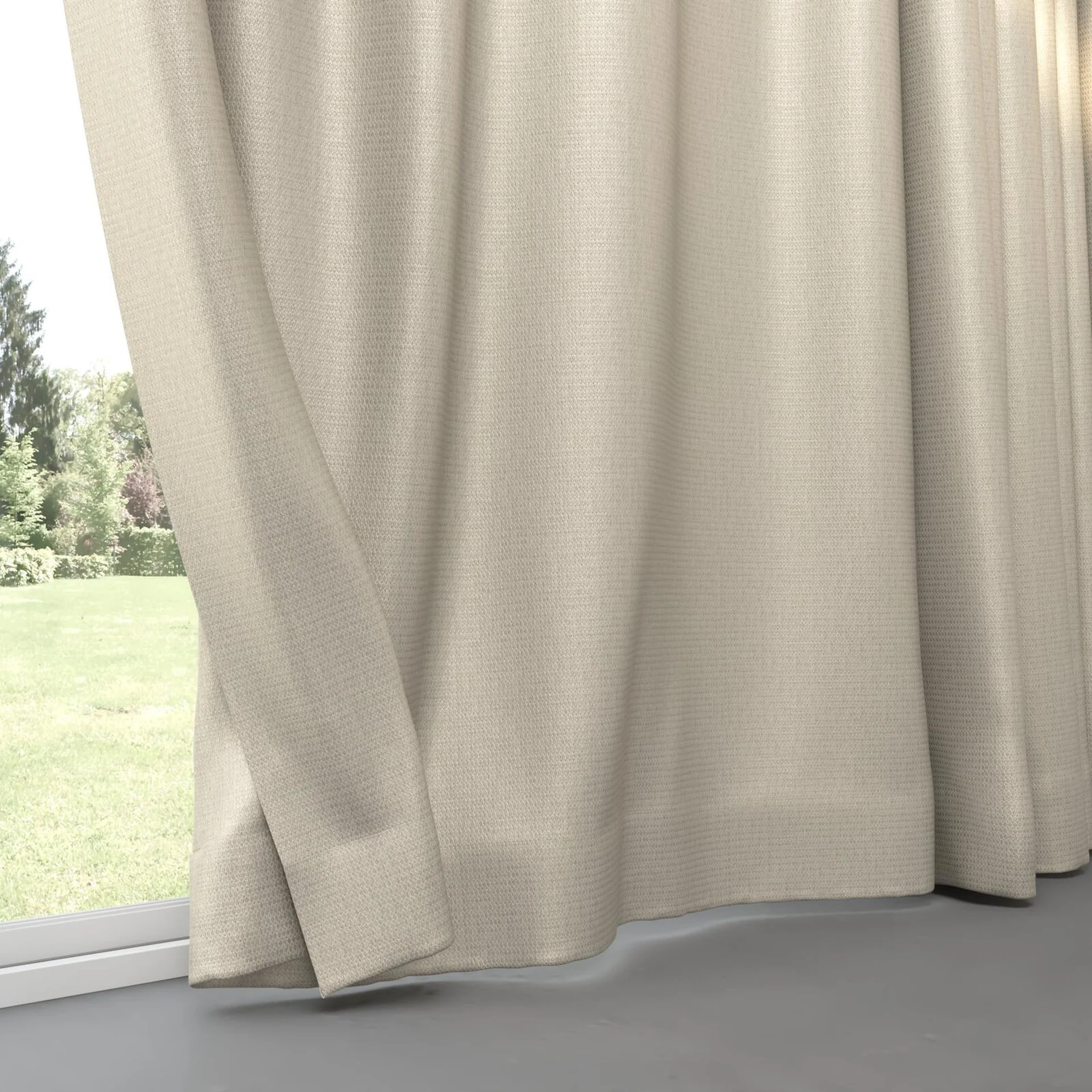 Bottom view of Kennedy II Blackout Nude, pinch pleat