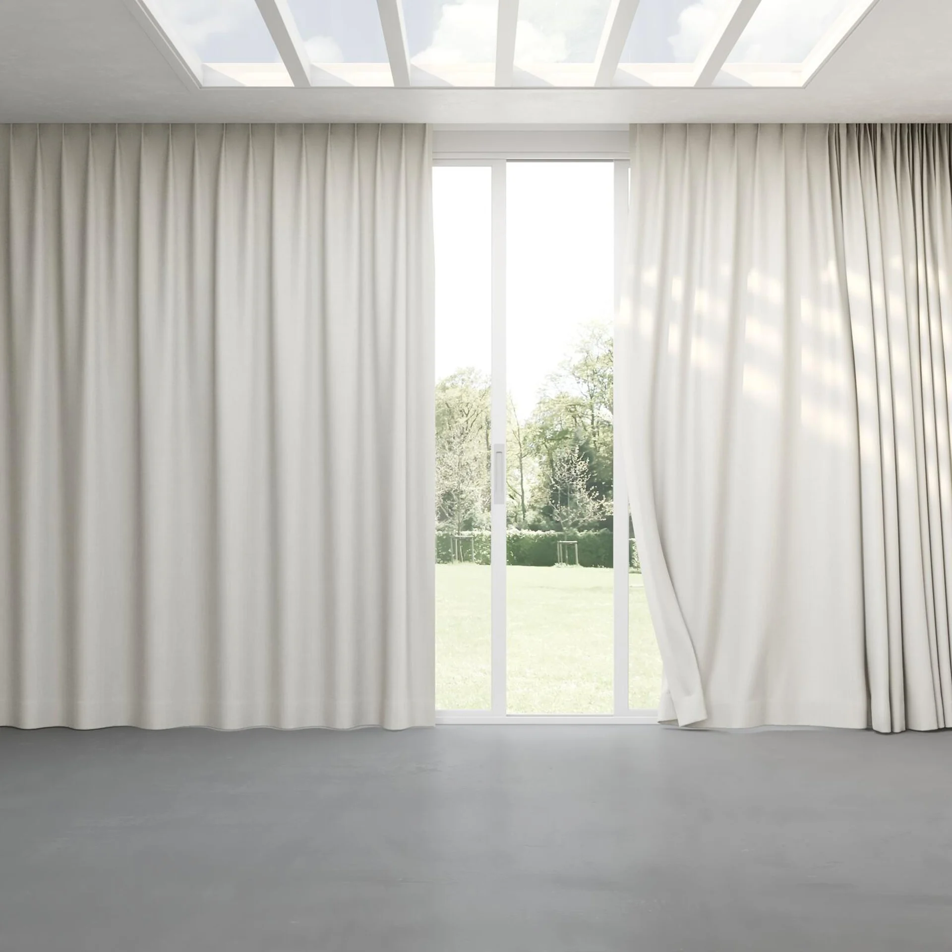 Full view of Latin Cyclone, pinch pleat