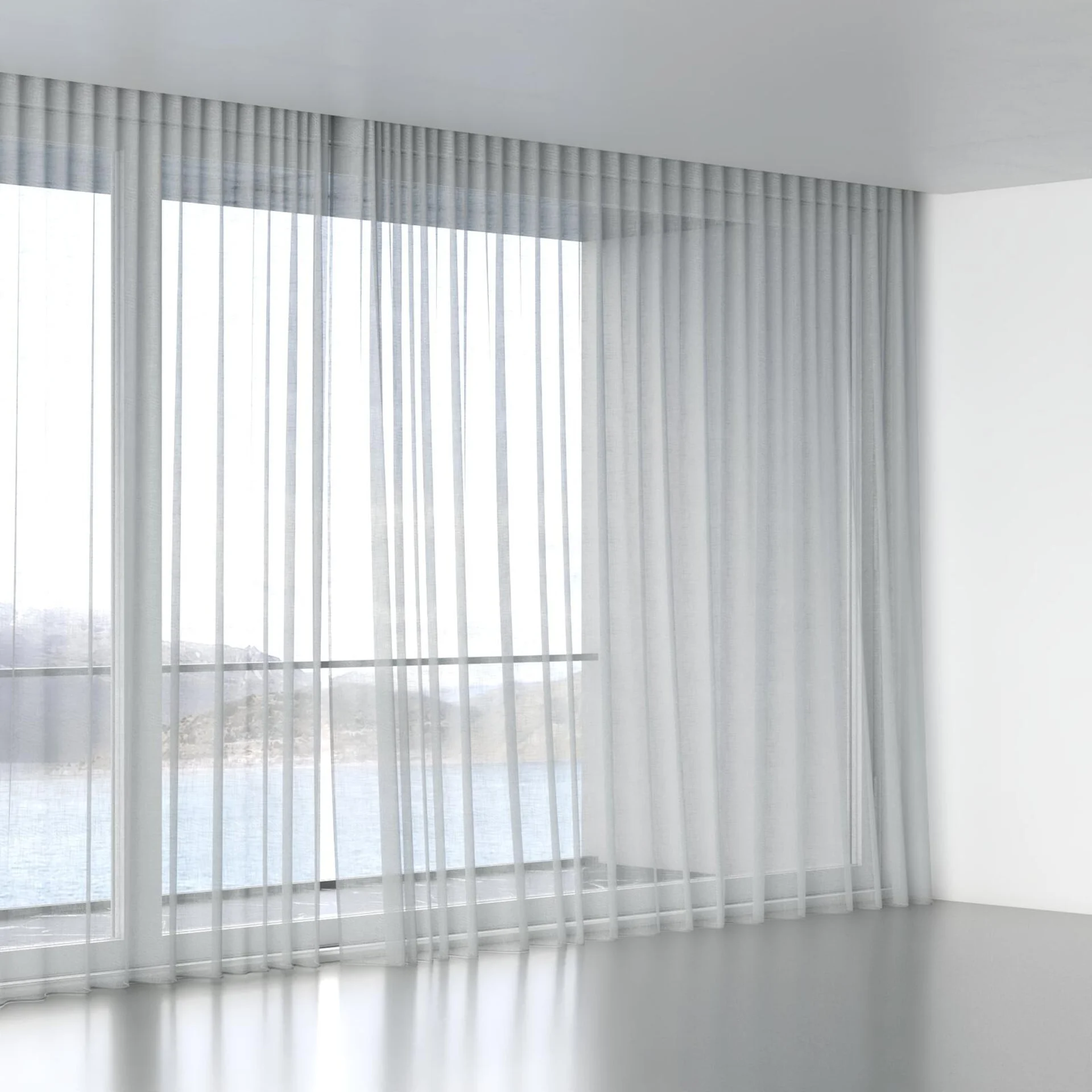 Full view of Kumo Recycled Duckegg, wave pleat