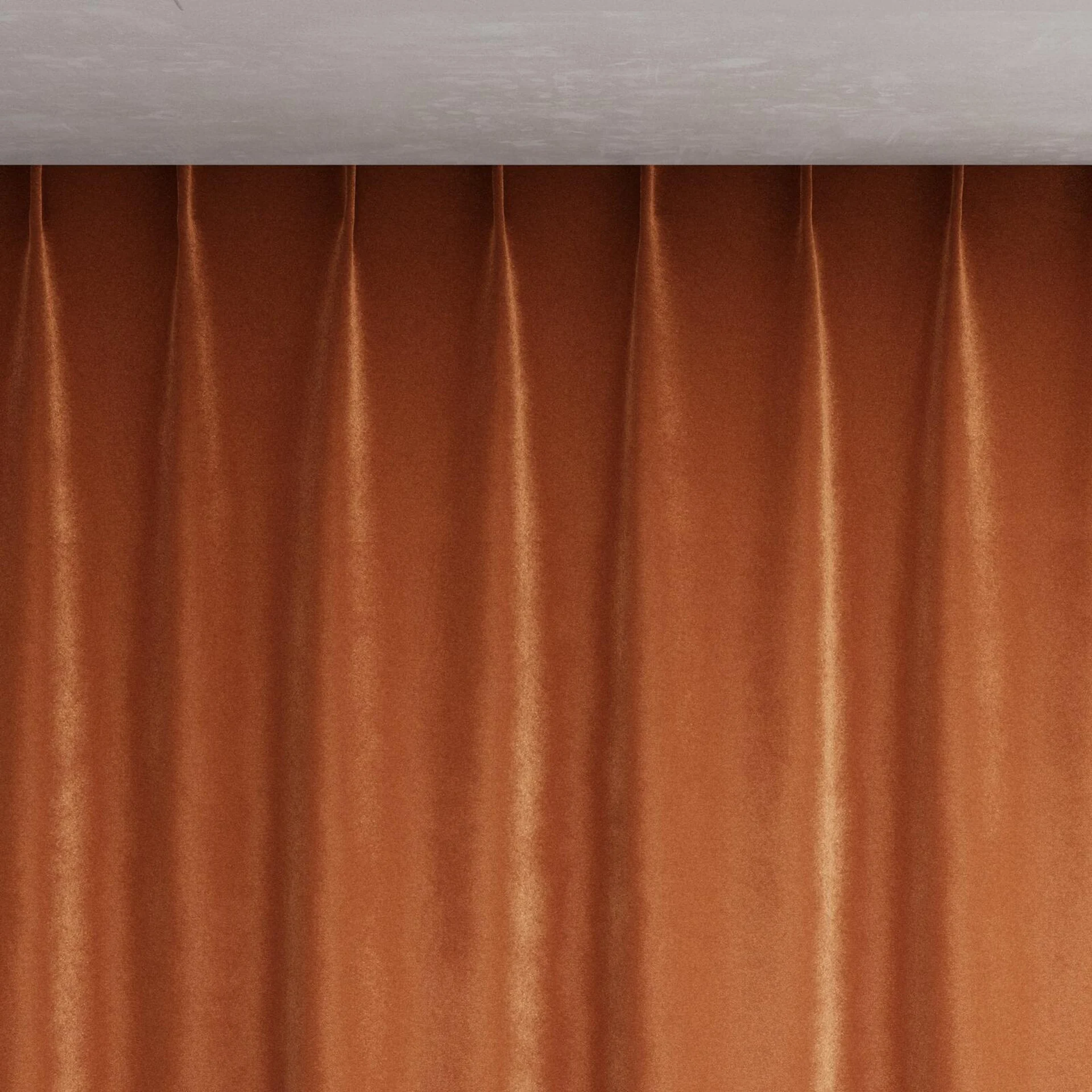Top view of Velvelux Fox, pinch pleat