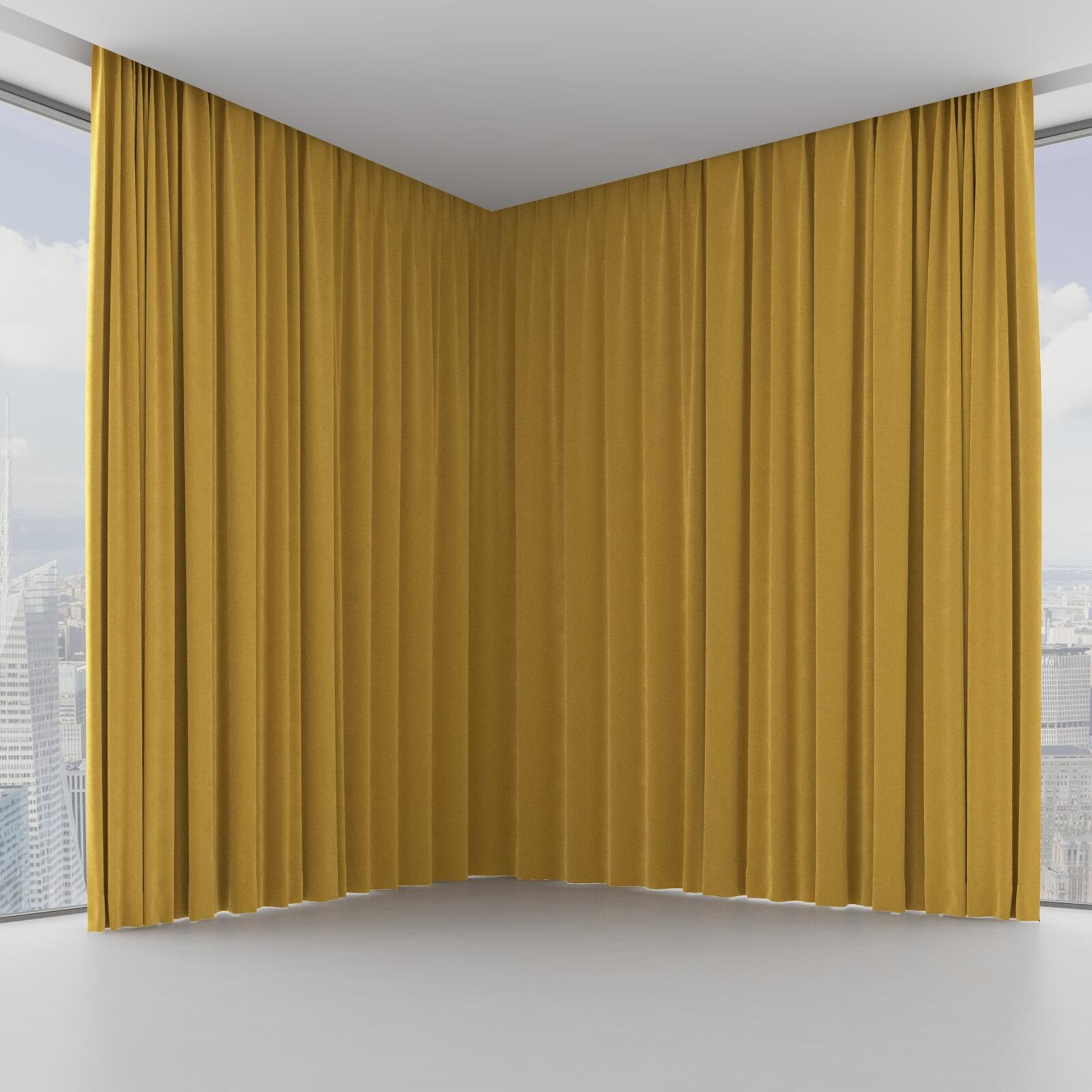Front view of Moon Gold, on hidden rail