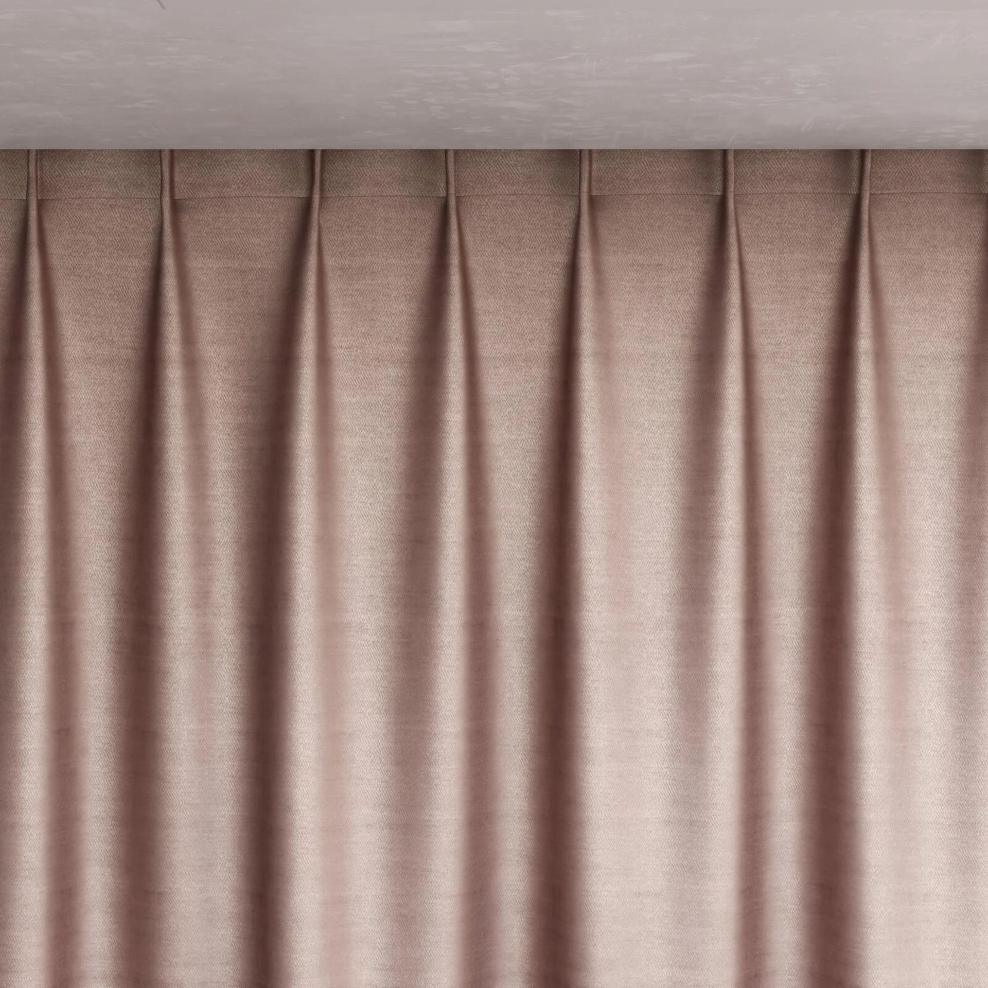 Top view of Zircon Boudoir, pinch pleat