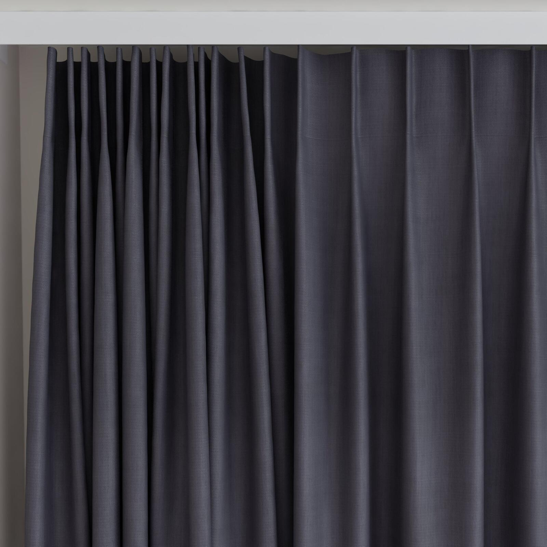 Top view of Lexicon Metal, on curtain rail