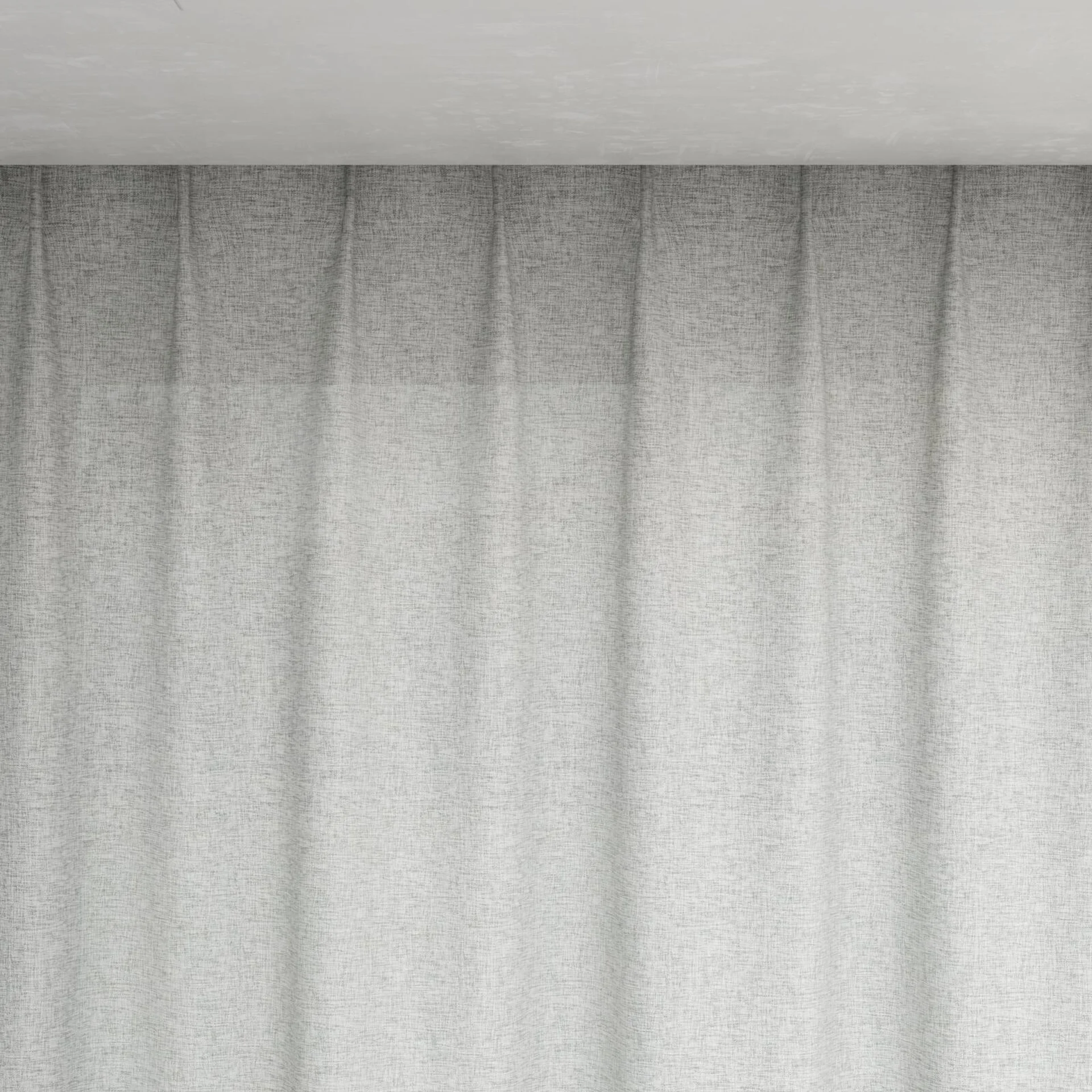 Top view of Envoy 2 Cement 320cm, pinch pleat