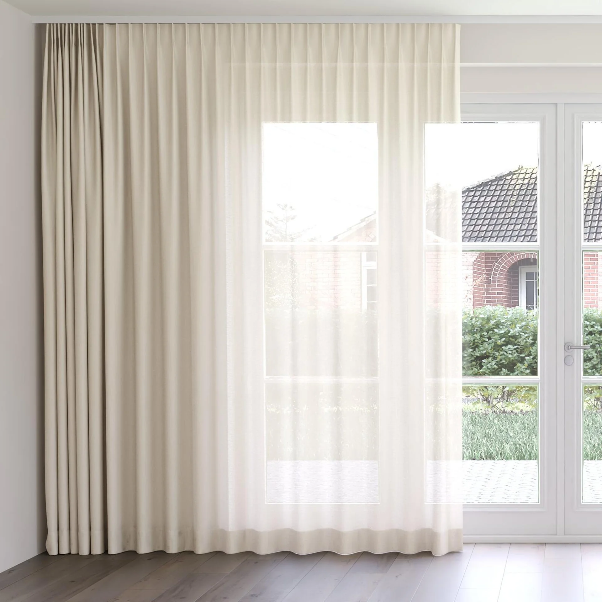 Front view of Kyoto Grain, on curtain rail
