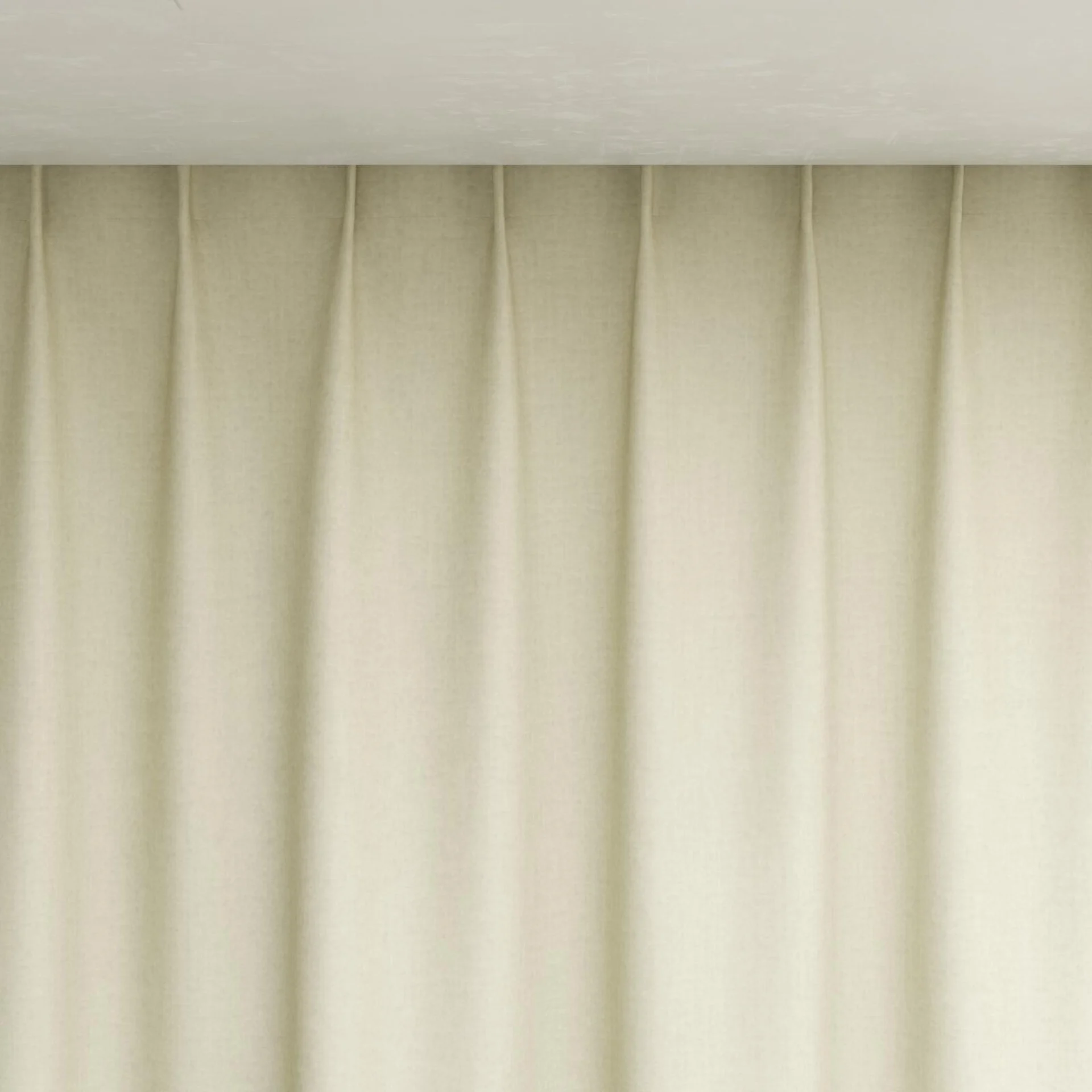 Top view of Cushy Marzipan, pinch pleat