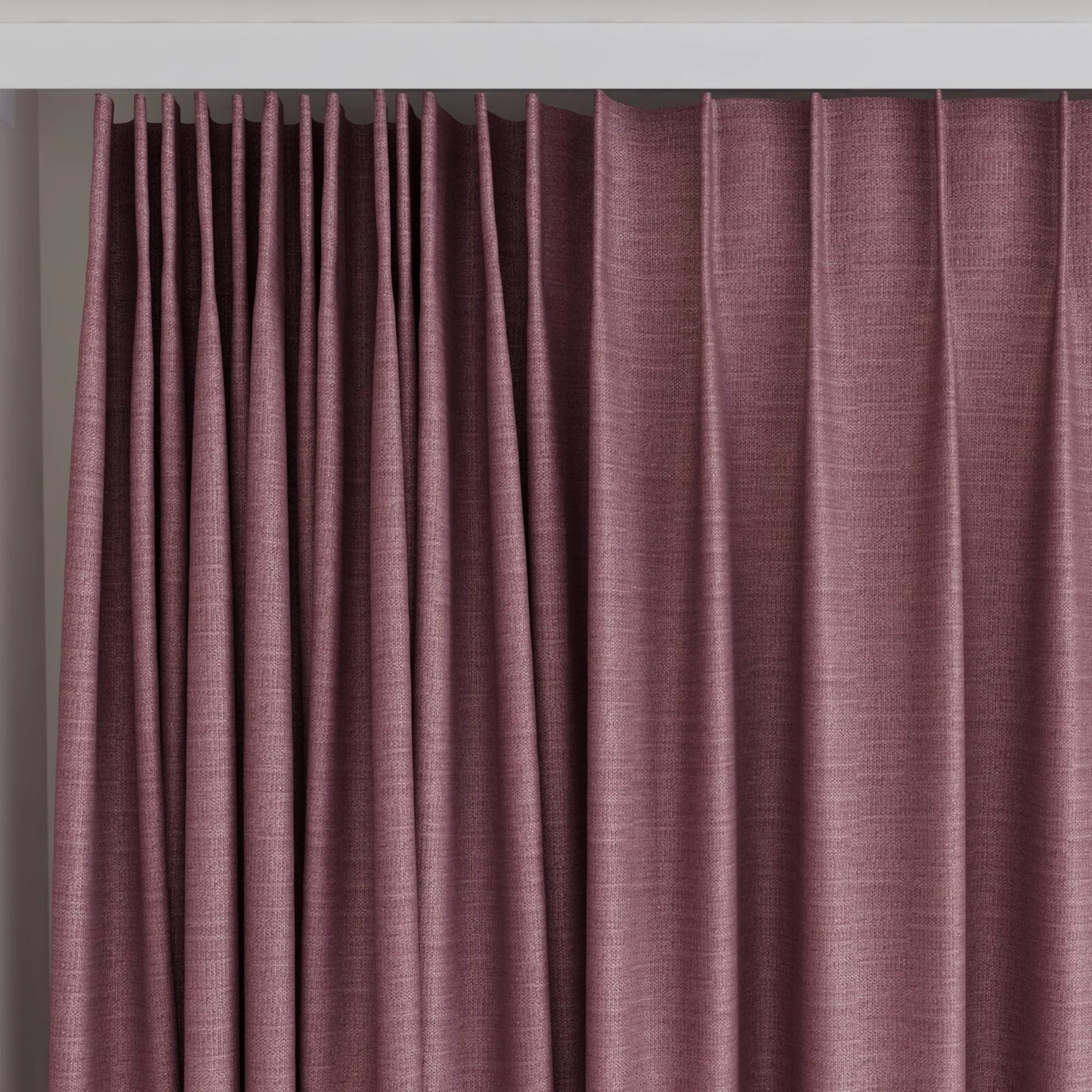 Top view of Linex Boudoir, on curtain rail