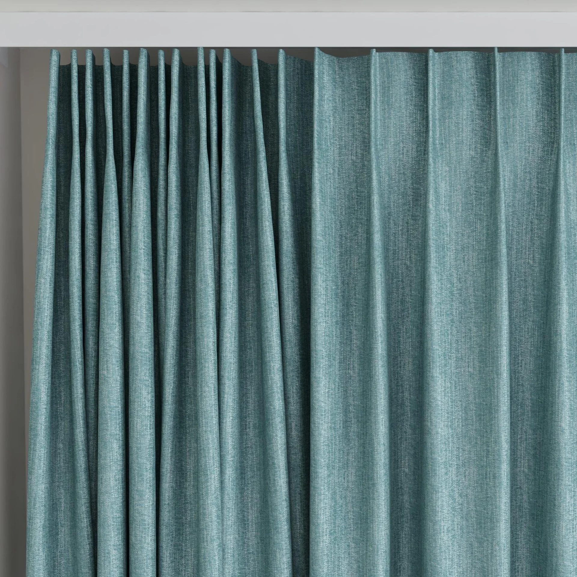 Top view of Trezor Scuba, on curtain rail