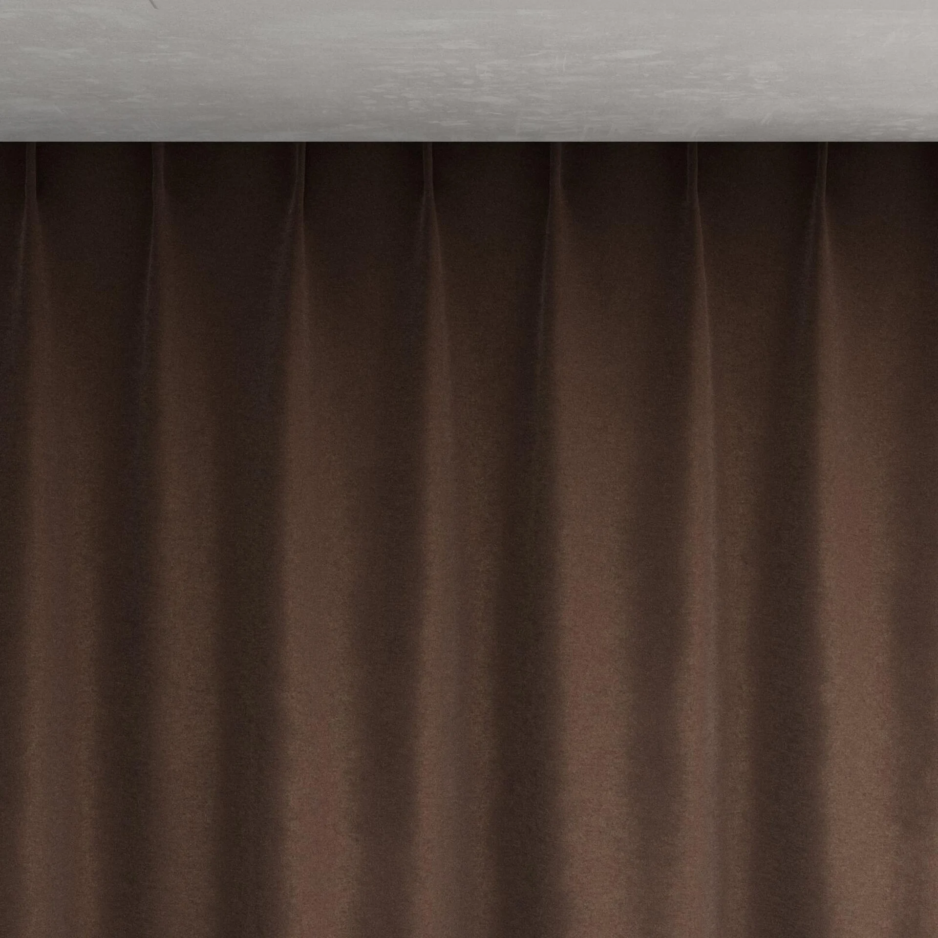 Top view of Moon Chocolate, pinch pleat