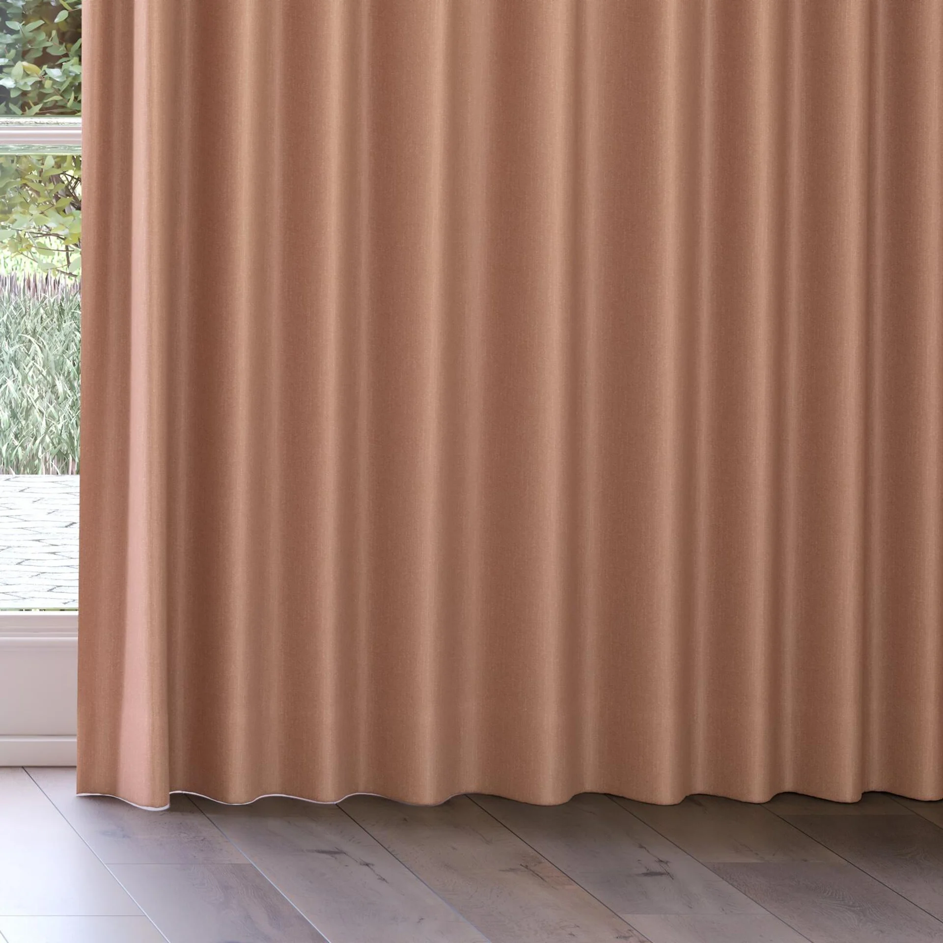 Bottom view of Excel Coral, on curtain rail