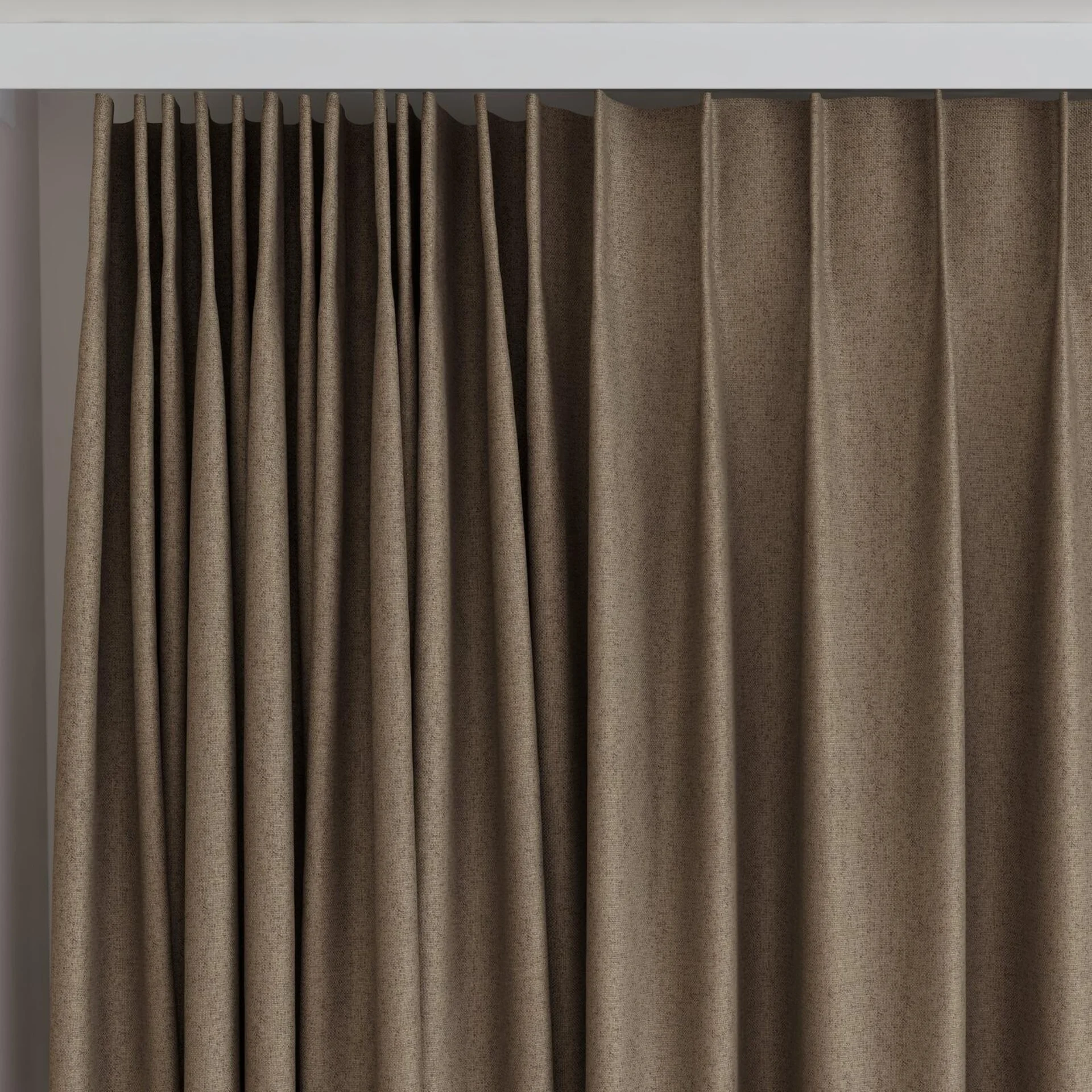 Top view of Liberate Earth, on curtain rail