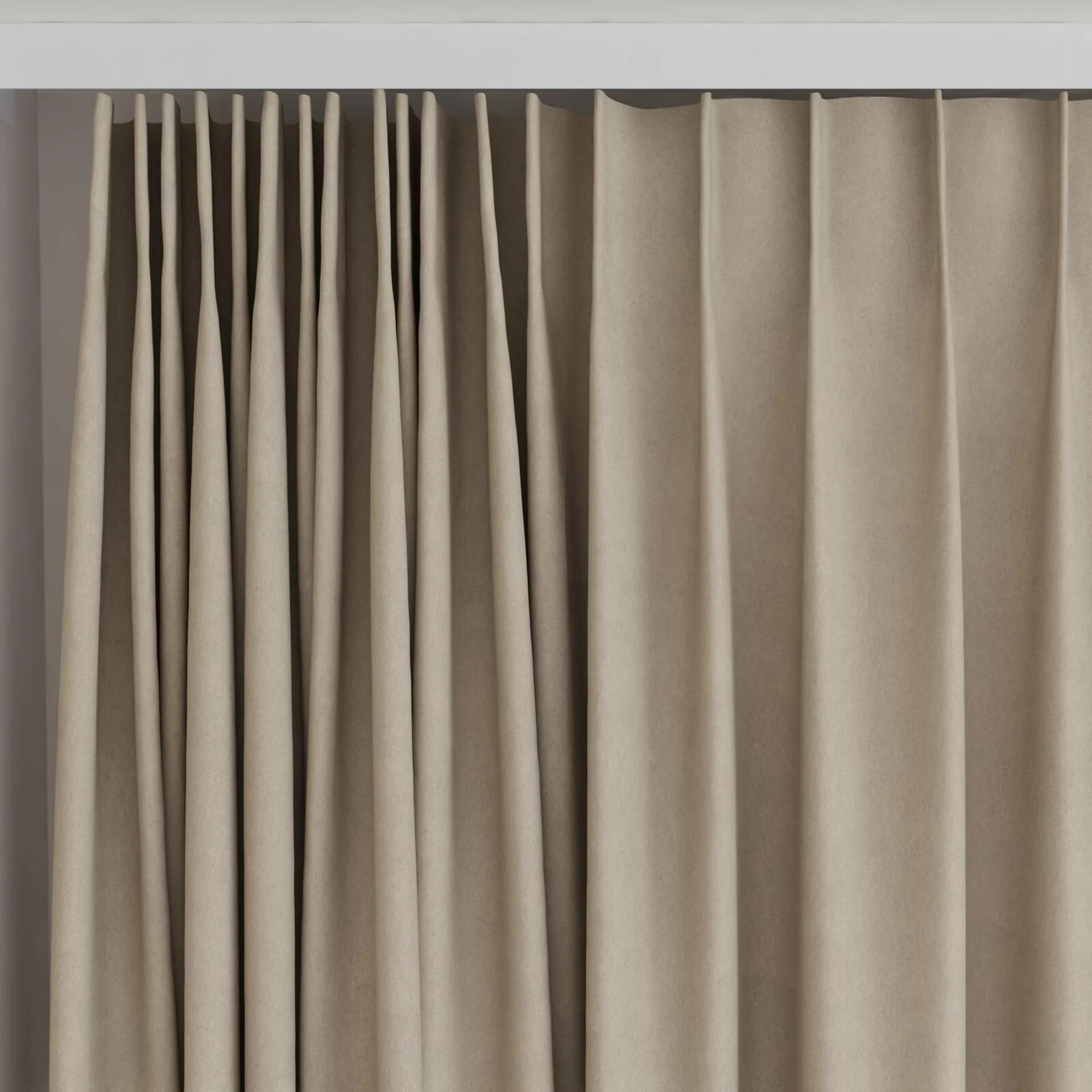 Top view of Lech Earth, on curtain rail