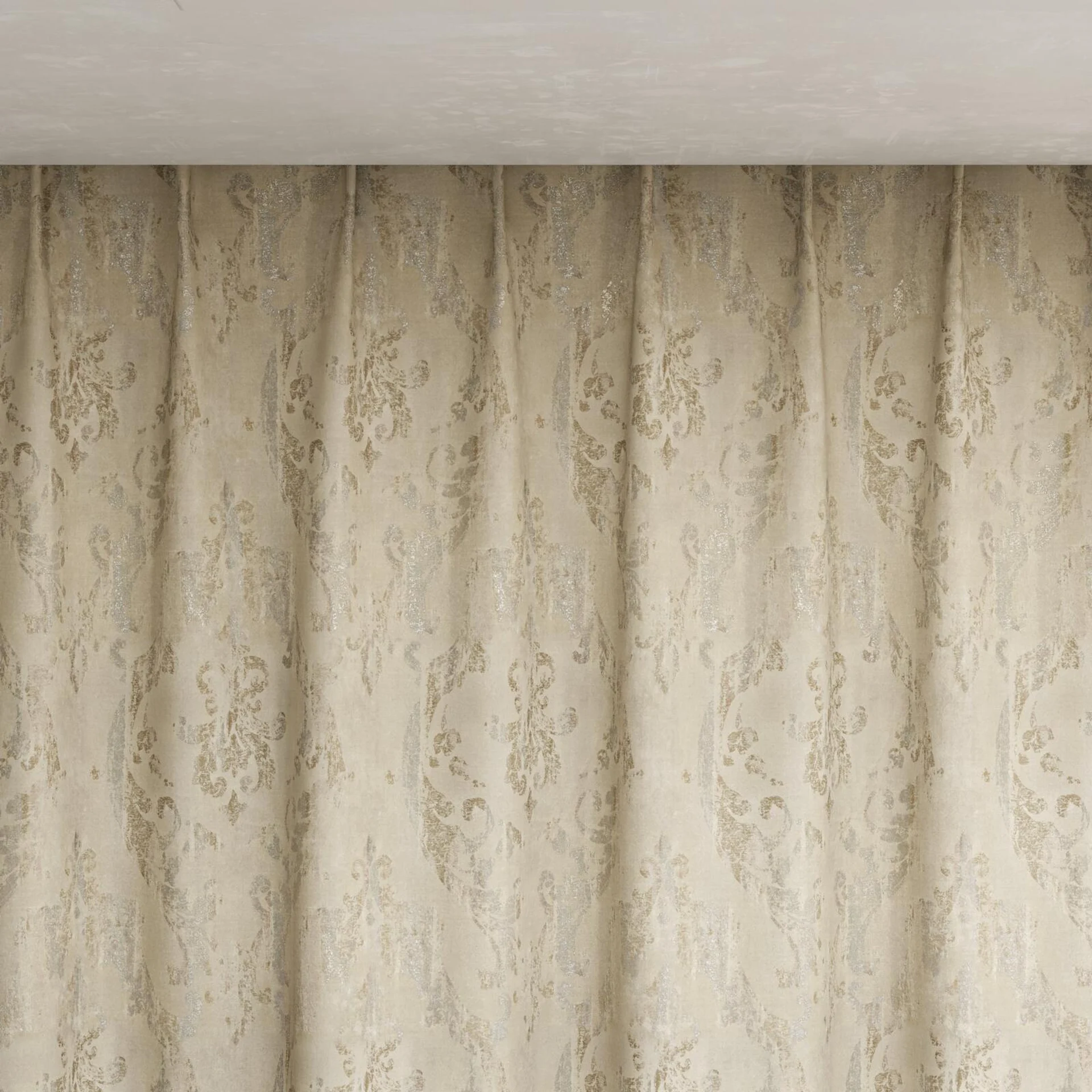 Top view of Congress Oyster, pinch pleat
