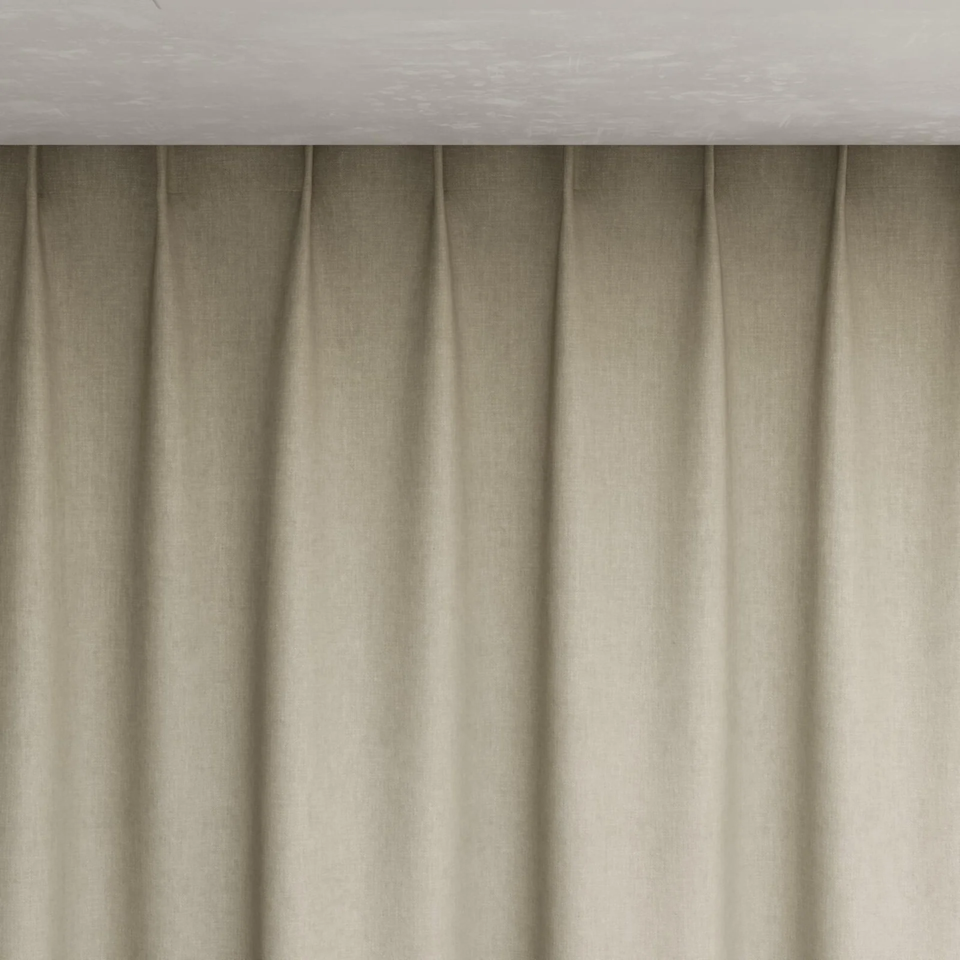 Top view of Rover Taupe, pinch pleat