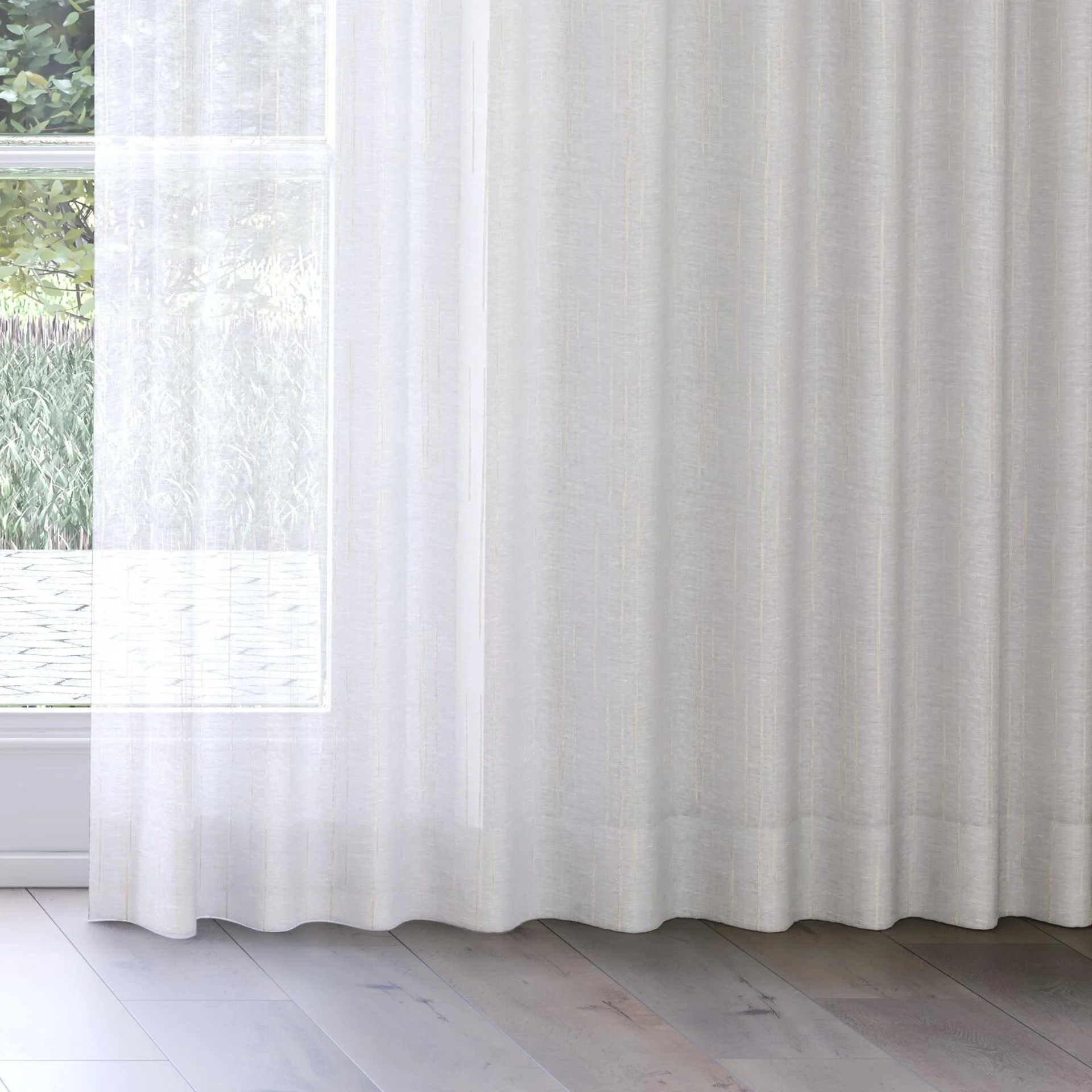 Bottom view of Tidal Cloud, on curtain rail