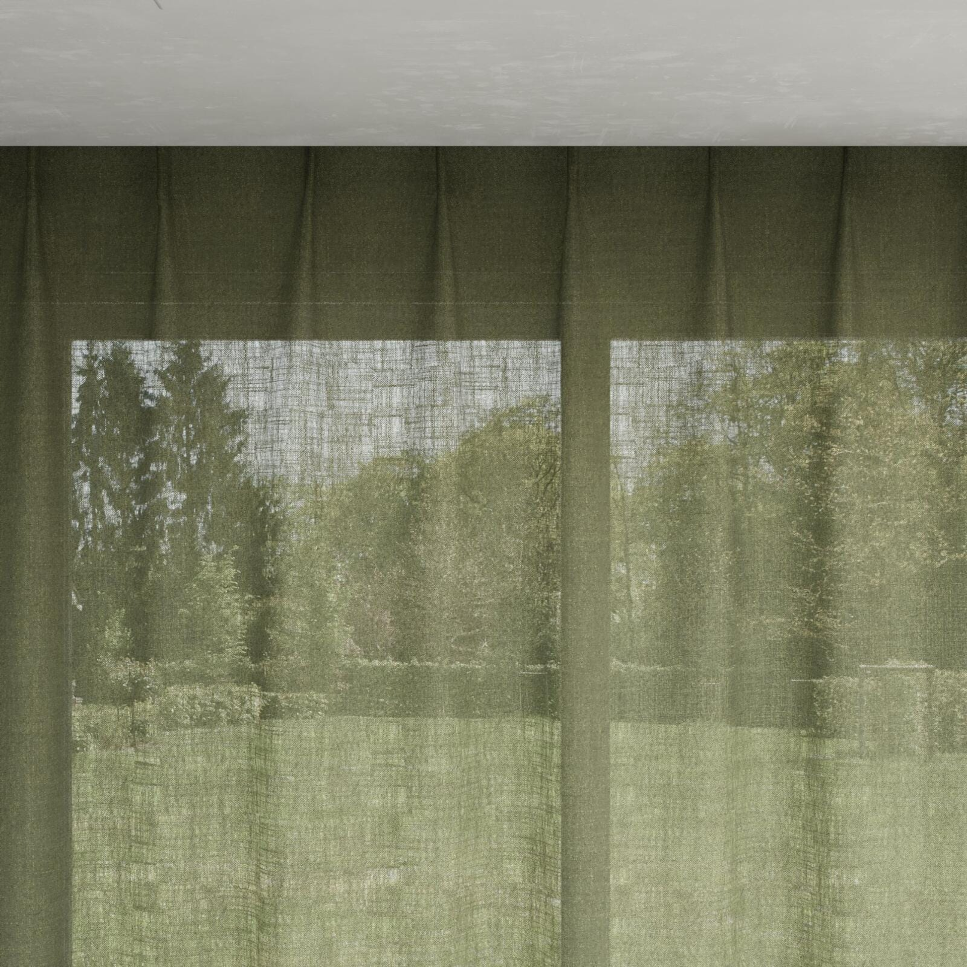 Top view of Motion Jungle, pinch pleat