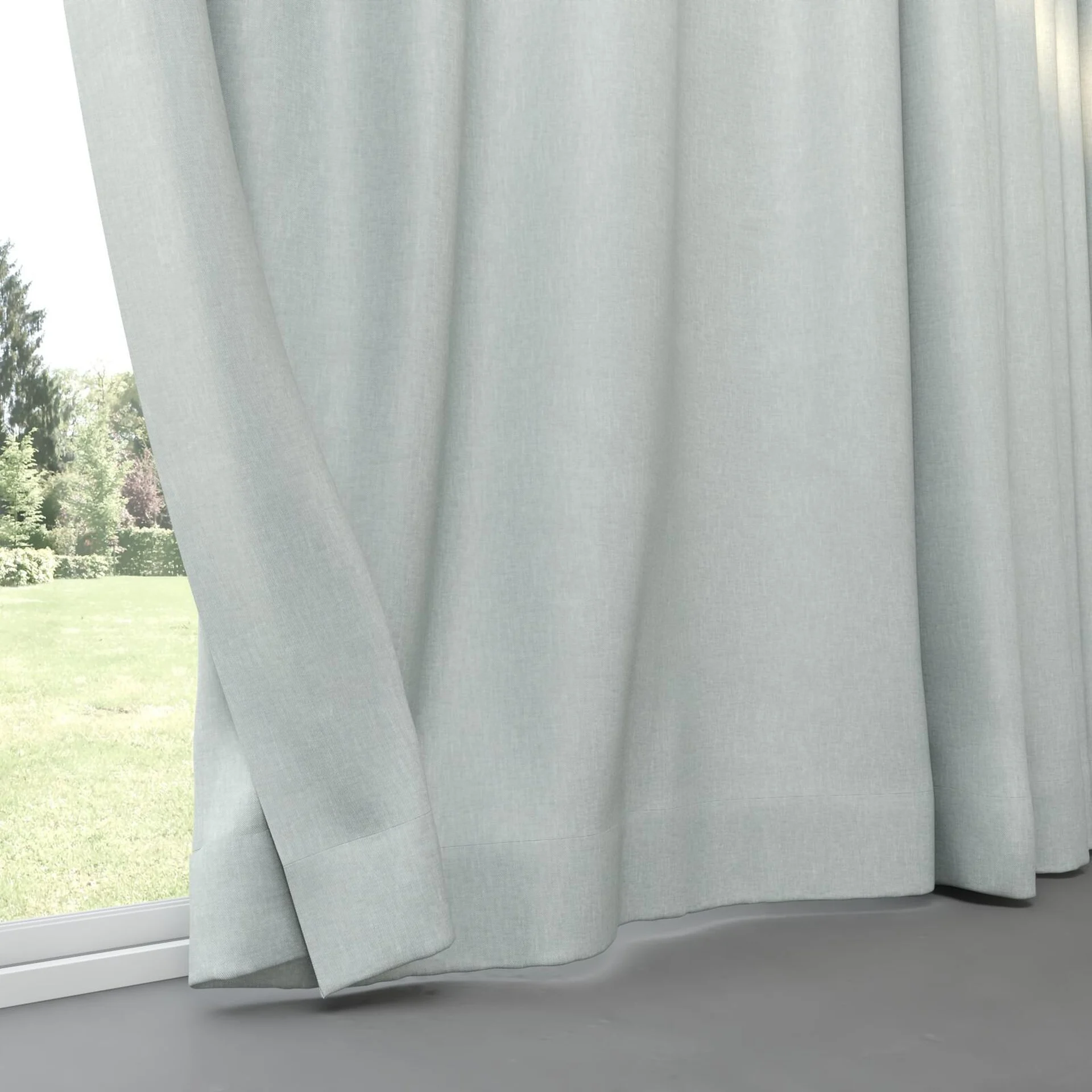 Bottom view of Glamour Cloud, pinch pleat
