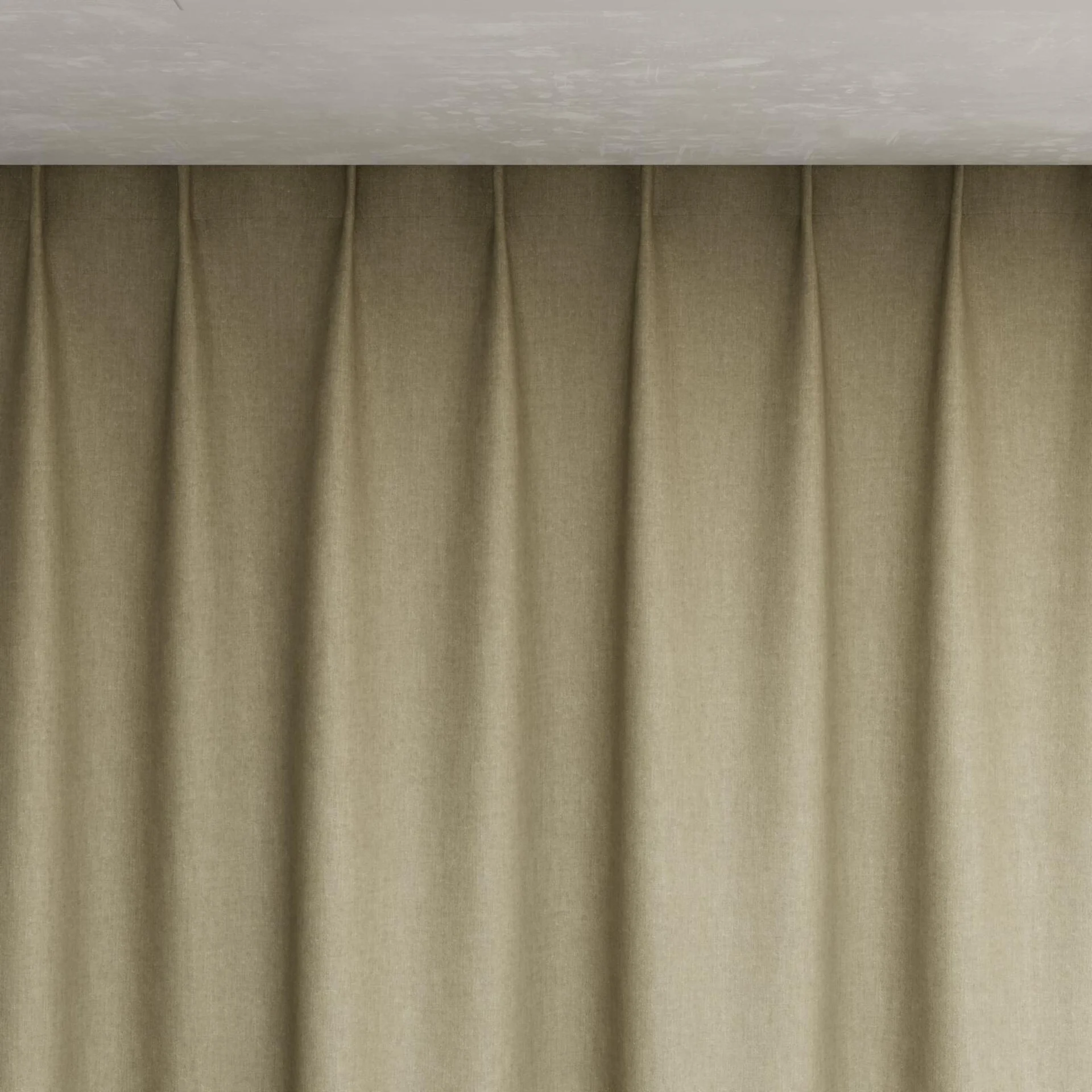 Top view of Cushy Seagrass, pinch pleat