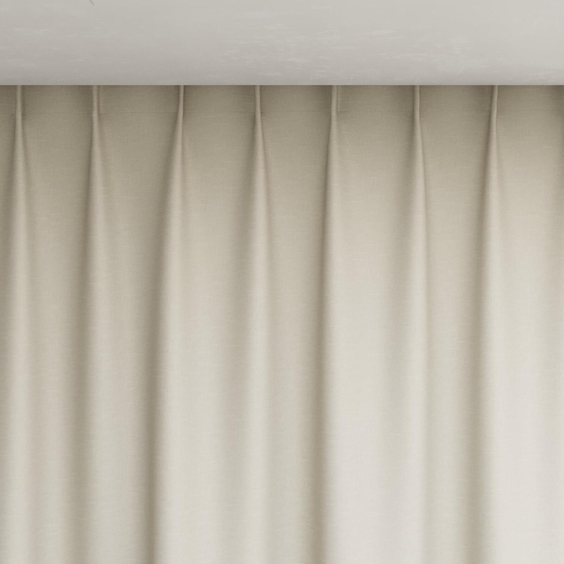 Top view of Atelier Parchment, pinch pleat