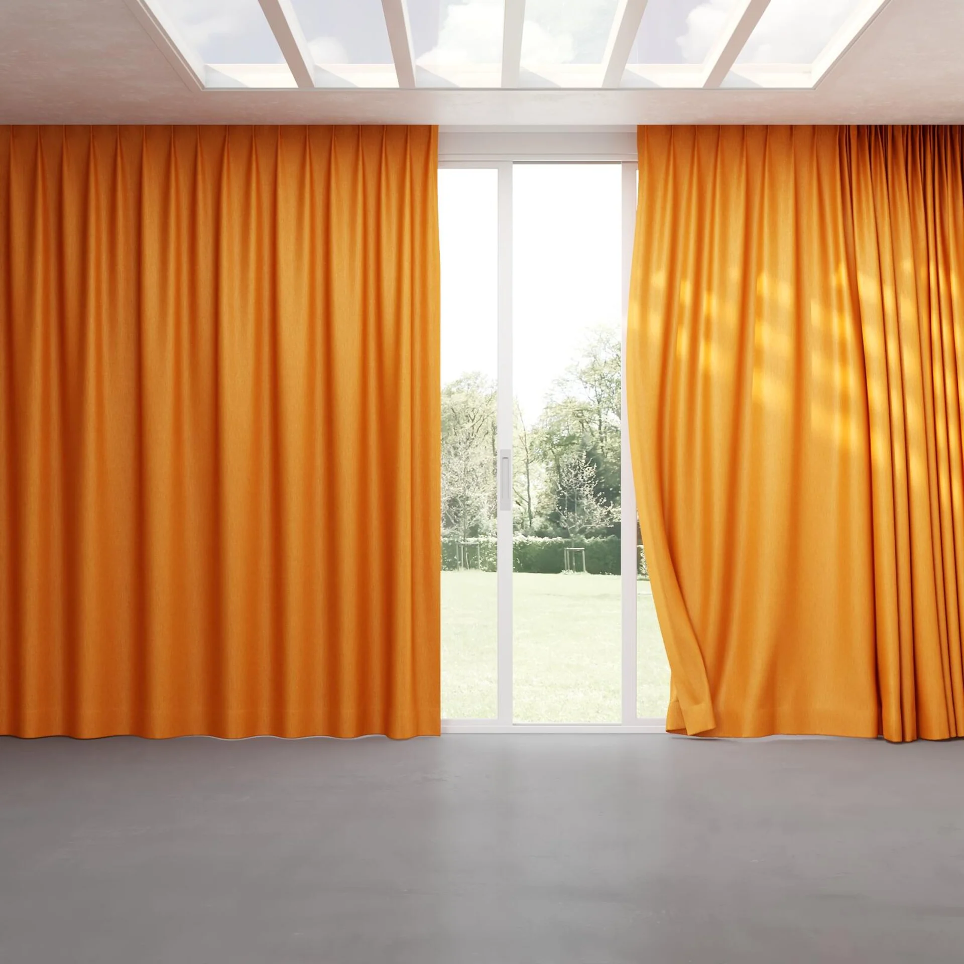 Full view of Bronco Blazing, pinch pleat
