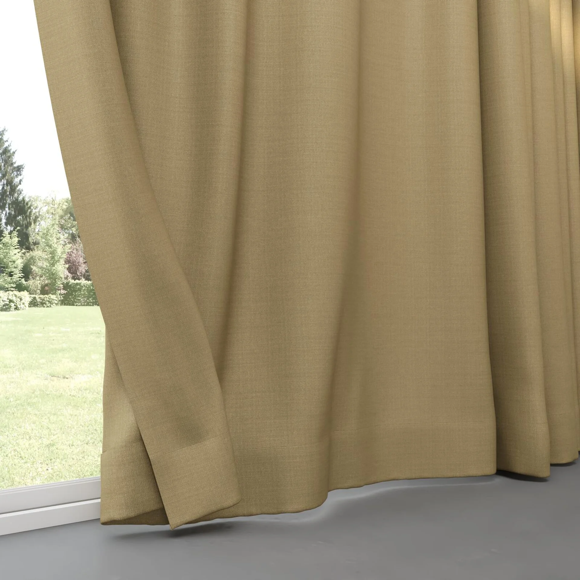 Bottom view of Linex Biscuit, pinch pleat