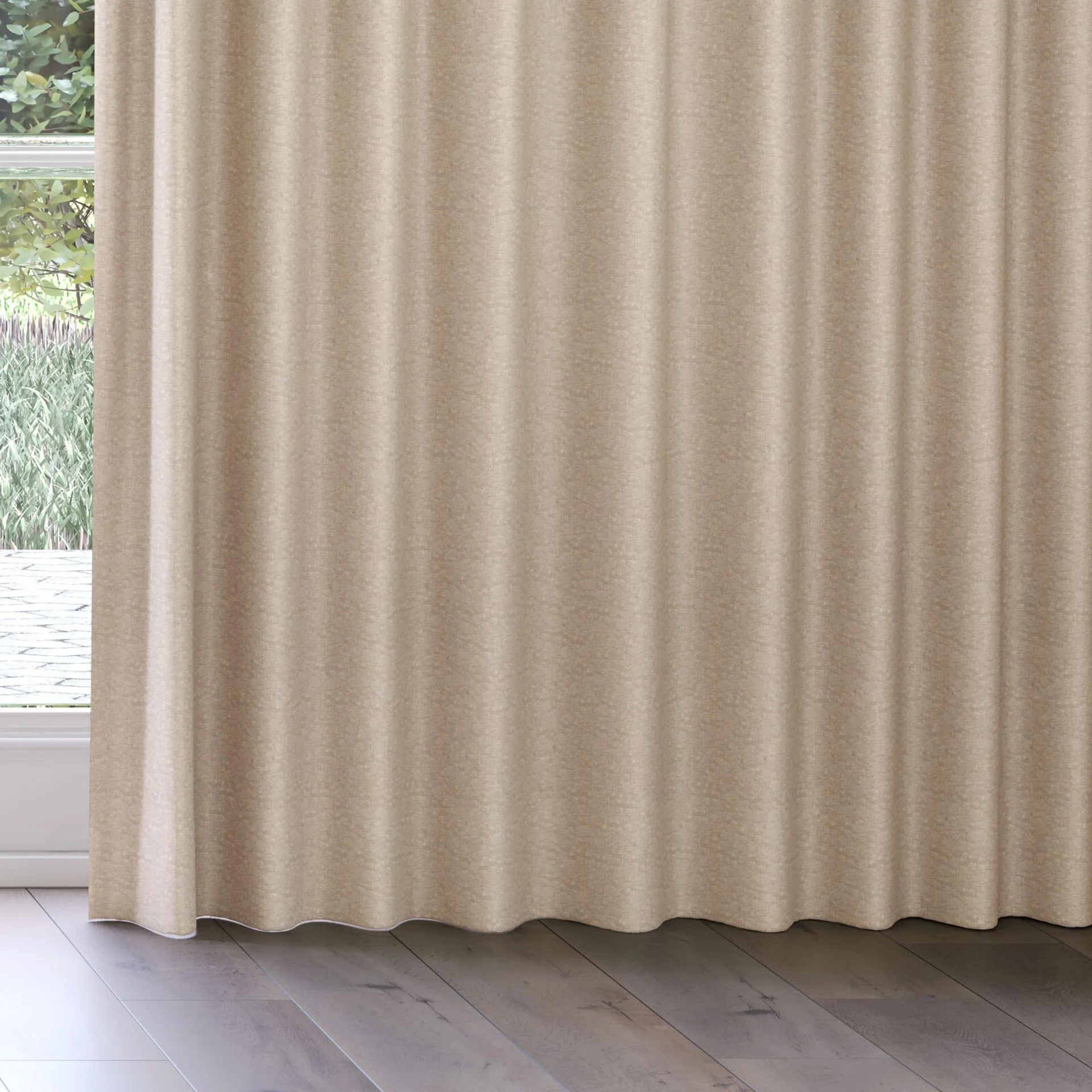 Bottom view of Goa Funghi, on curtain rail