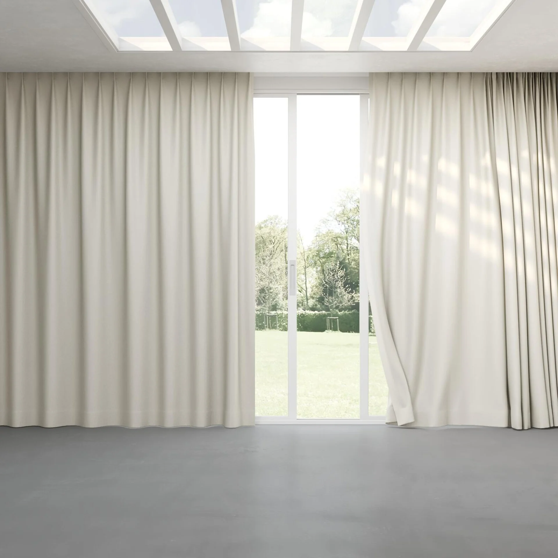 Full view of Rewind Marble, pinch pleat