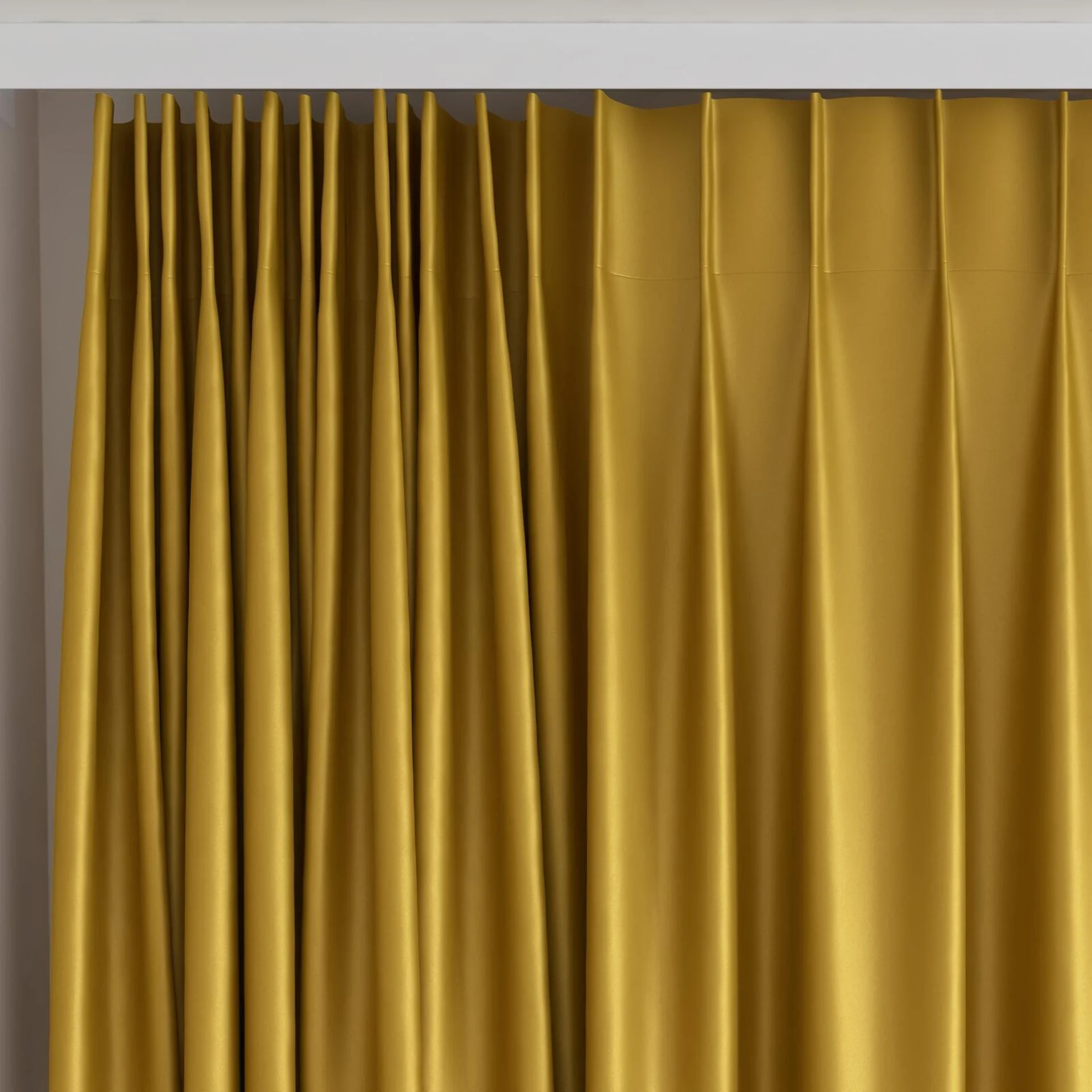 Top view of Sleek Artisan, on curtain rail