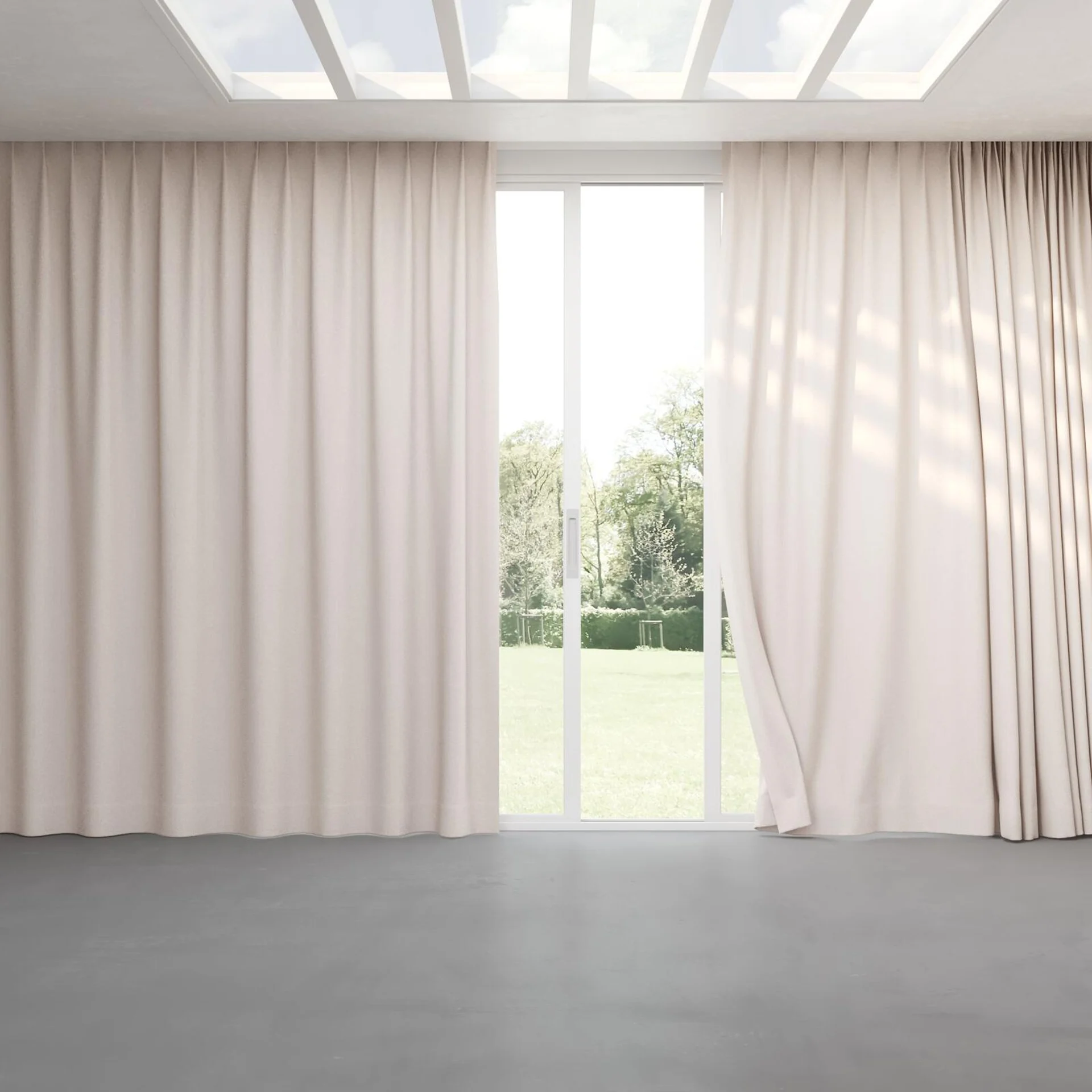 Full view of Obi Stonewash Peony, pinch pleat