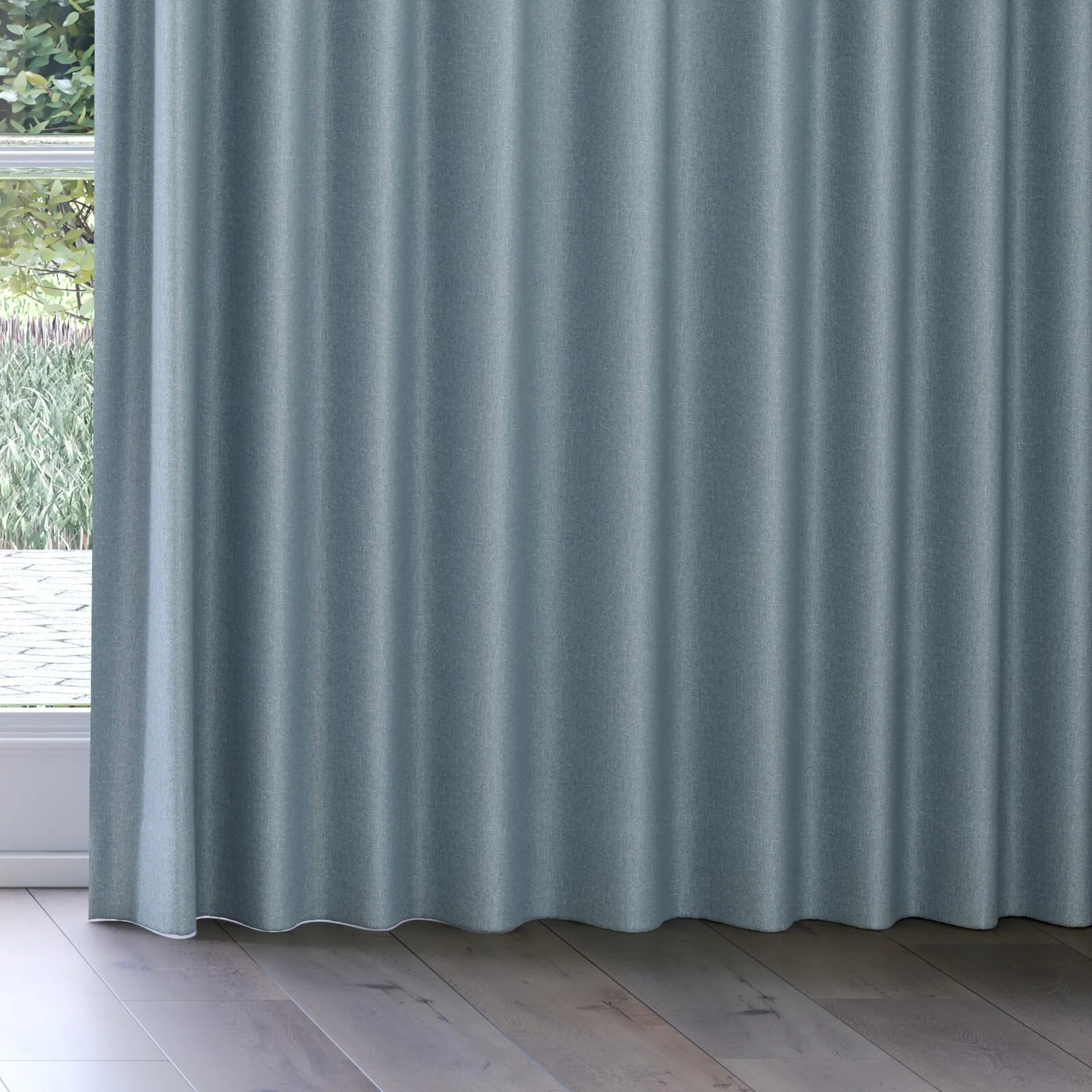 Bottom view of Re-New Azure, on curtain rail