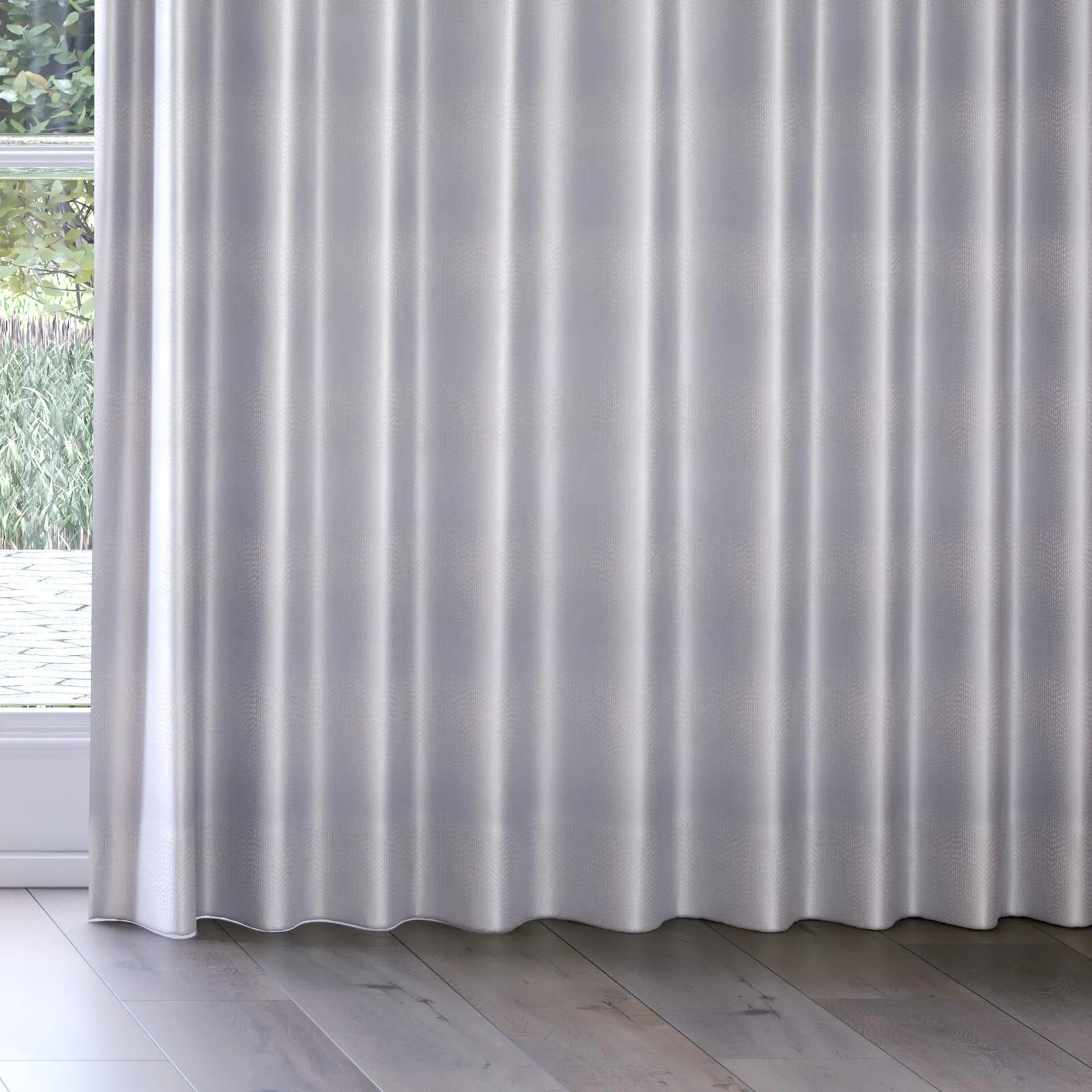 Bottom view of Glint Parma, on curtain rail