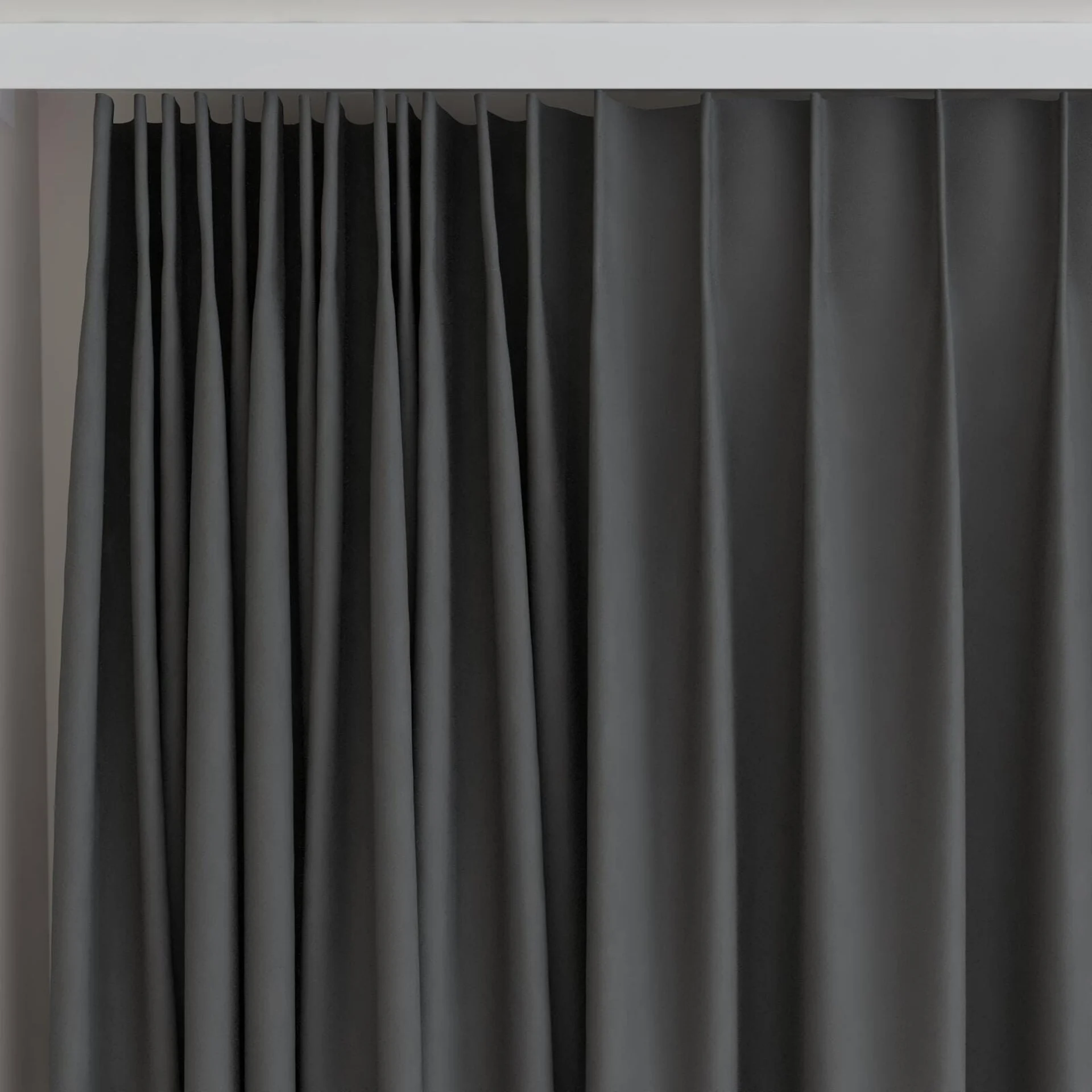 Top view of Quantum FR Onyx, on curtain rail