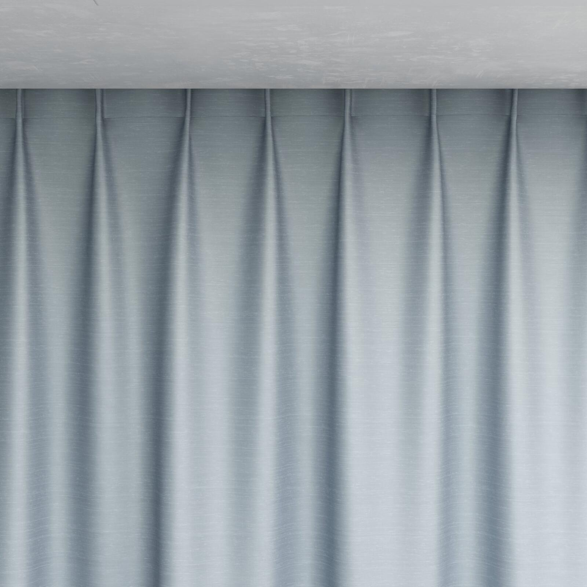 Top view of Silky Sky, pinch pleat